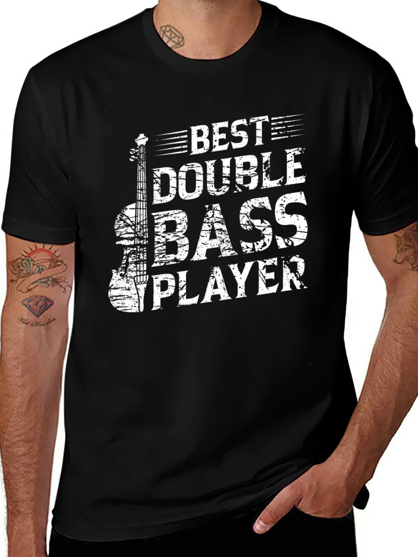 Camiseta Negra Best Double Bass Player