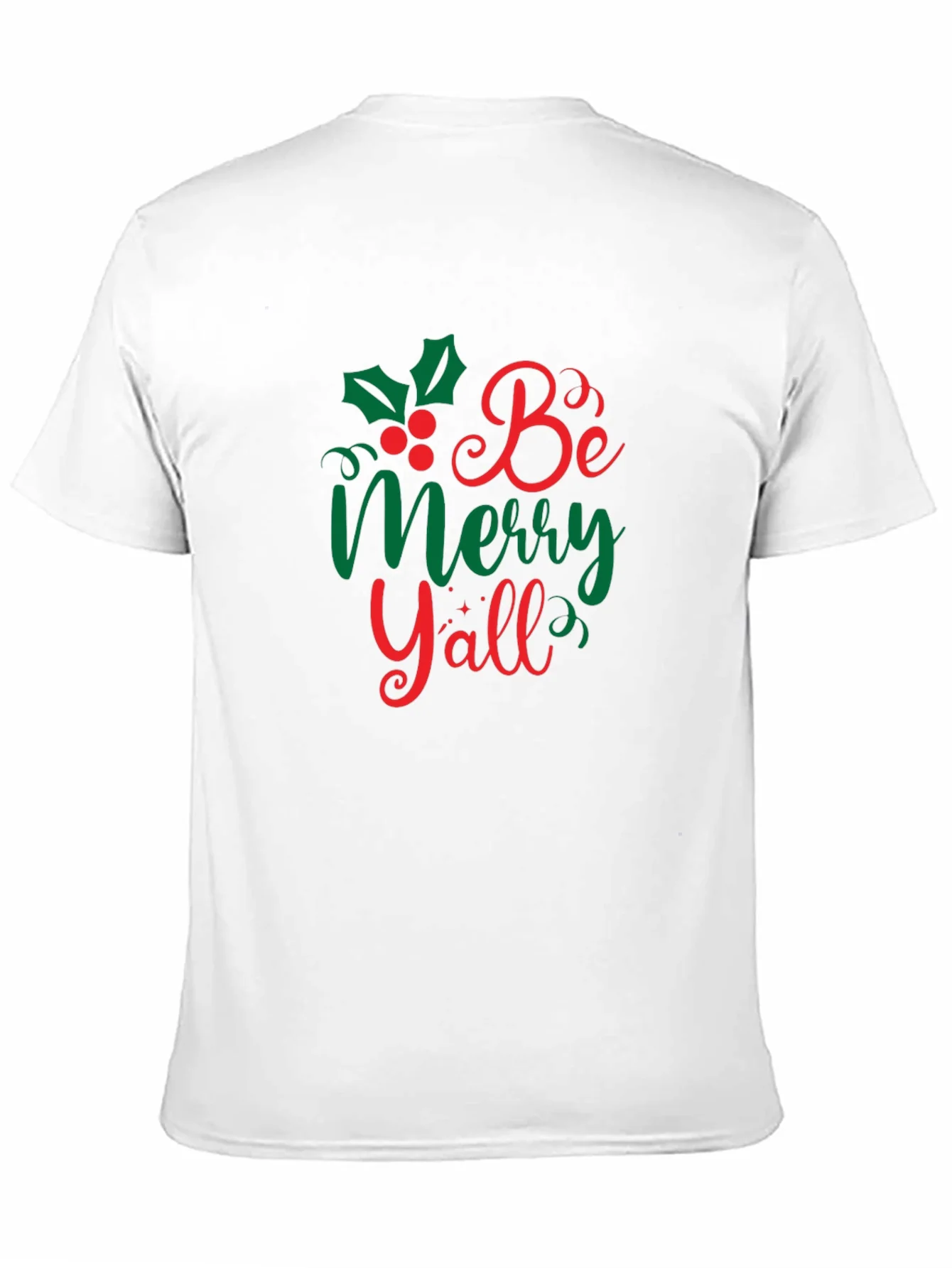 Camiseta Navide?a Negra Be Merry Yall