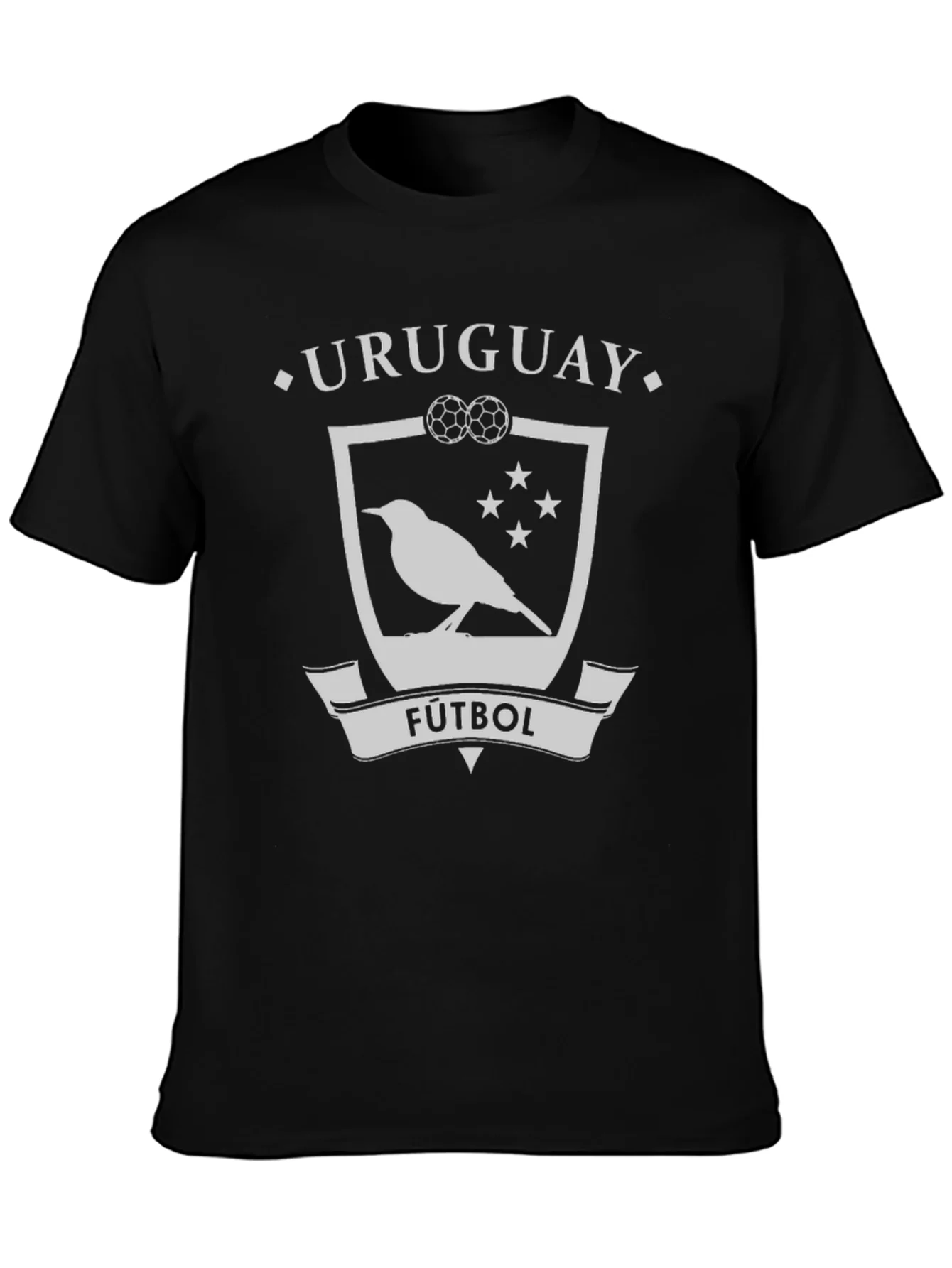 Rebbecca Uruguay Futbol Bird Crest Black T-Shirt