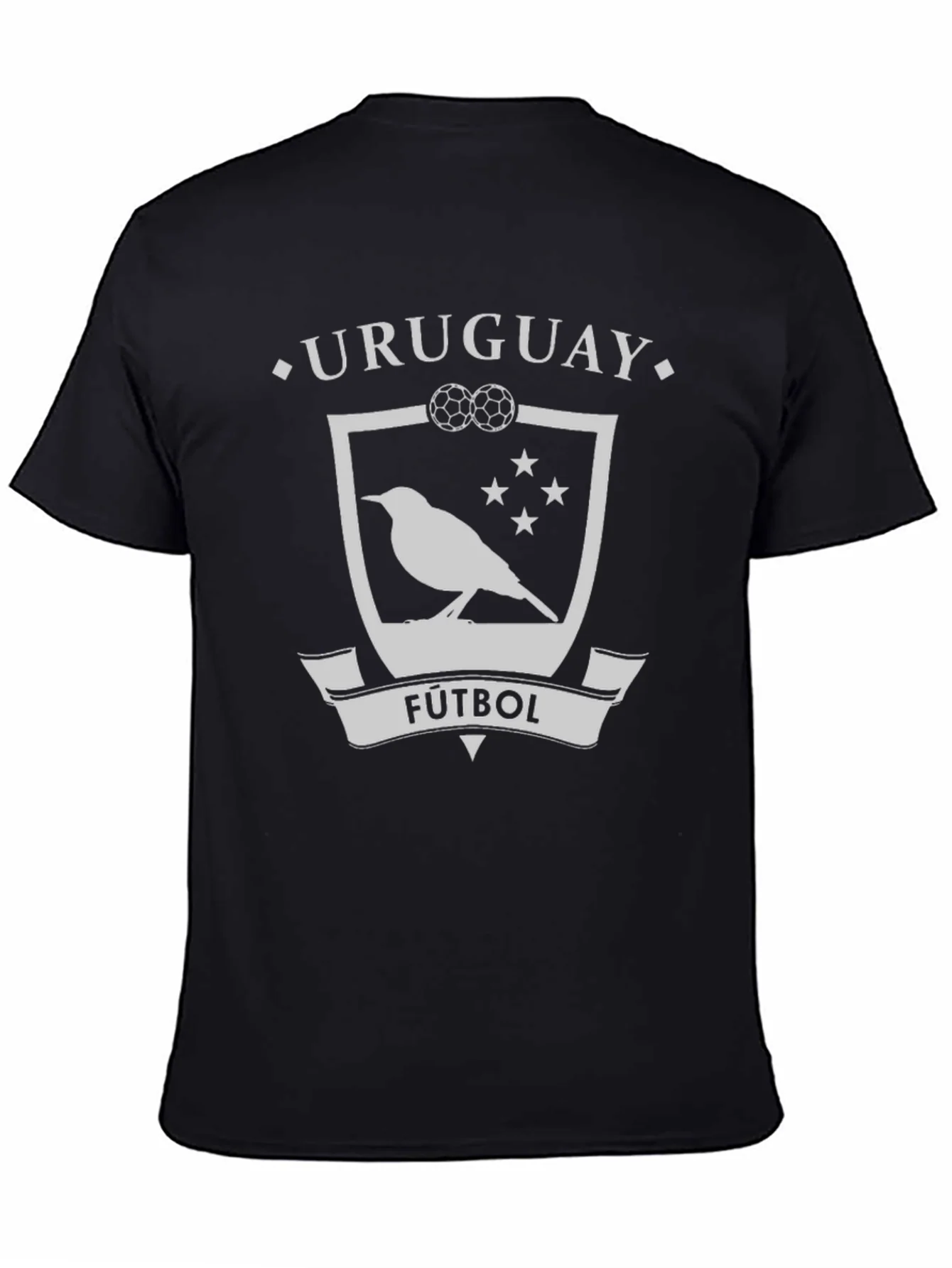 Rebbecca Uruguay Futbol Bird Crest Black T-Shirt