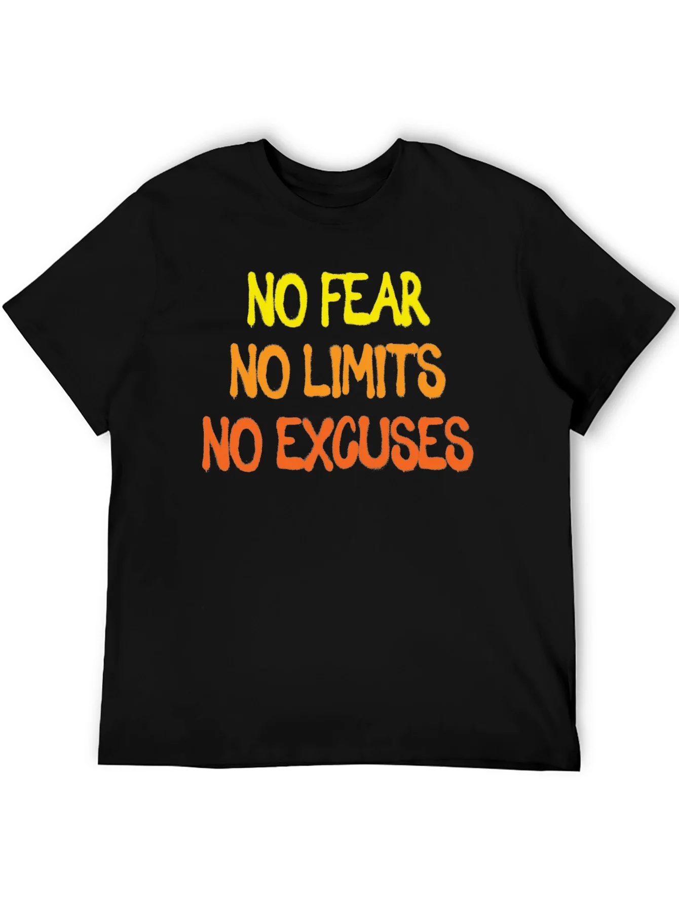 Camiseta Negra Motivacional: Sin Miedo L¨ªmites ni Excusas