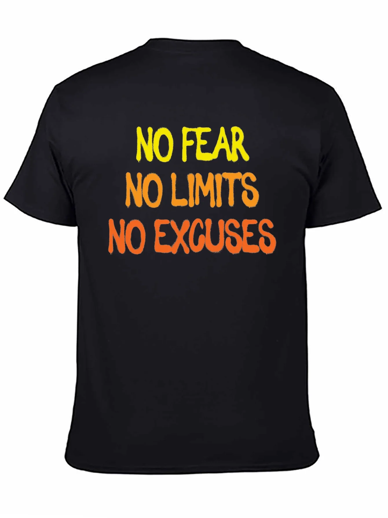 Camiseta Negra Motivacional: Sin Miedo L¨ªmites ni Excusas