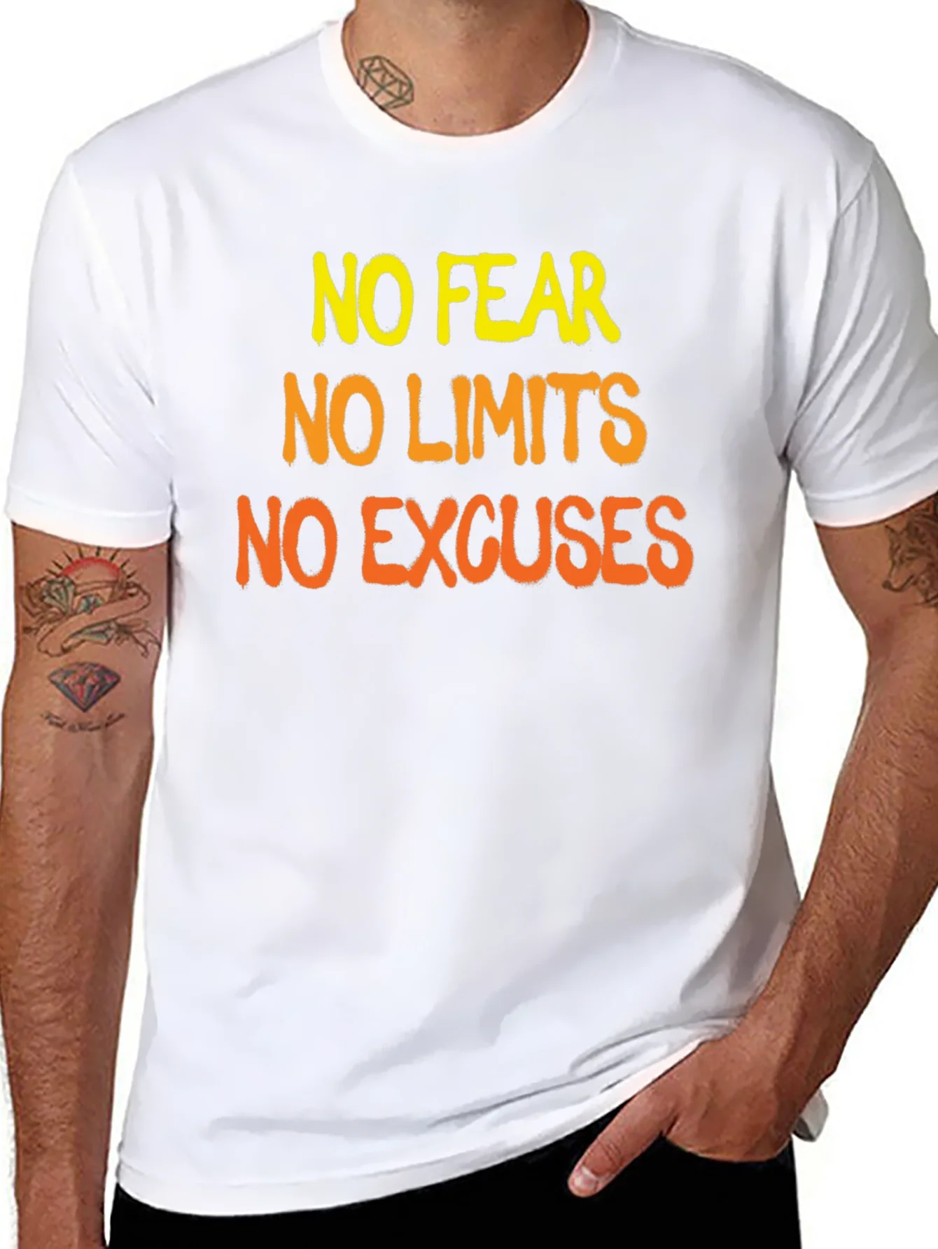 Camiseta Negra Motivacional: Sin Miedo L¨ªmites ni Excusas