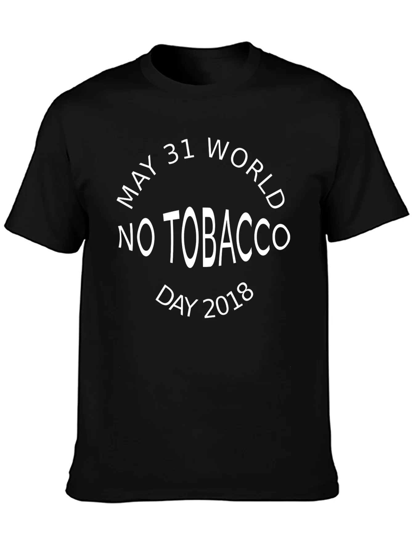 Camiseta Negra D¨ªa Mundial Sin Tabaco 2018