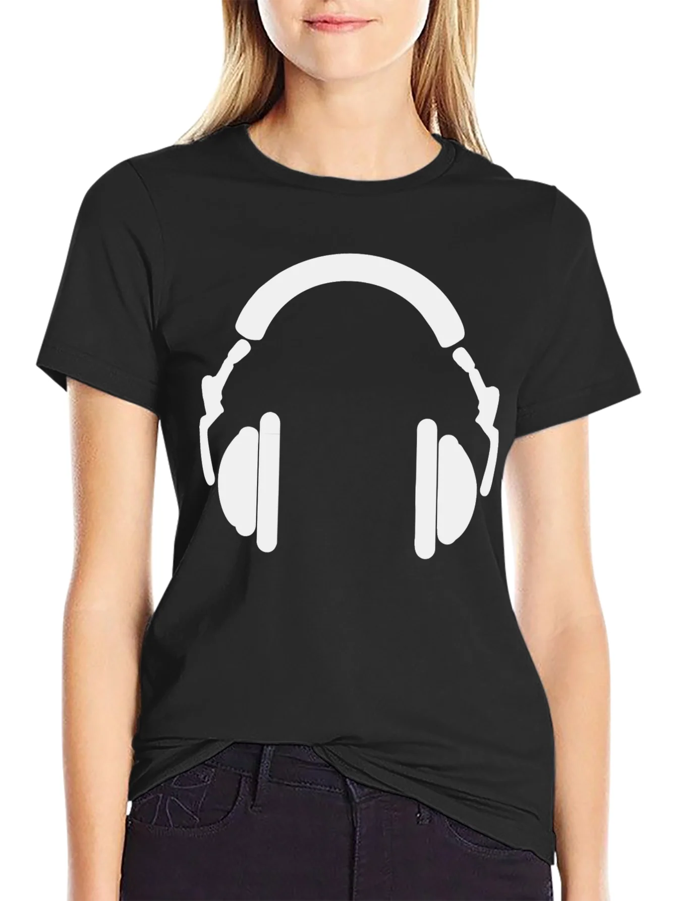 Rebbecca Headphone Graphic Tee - Music Lovers T-Shirt