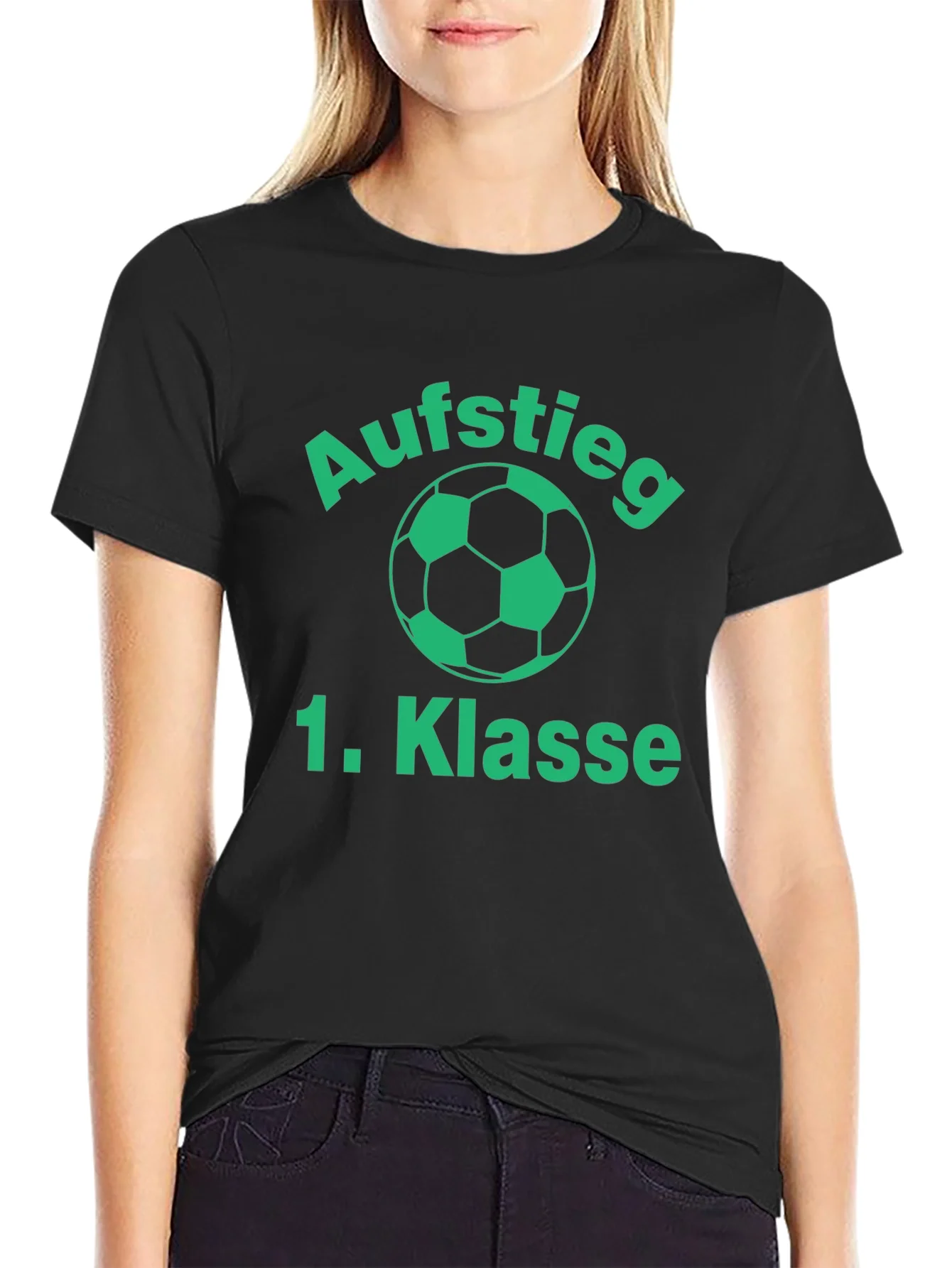 Camiseta Negra F¨²tbol: Aufstieg 1. Klasse