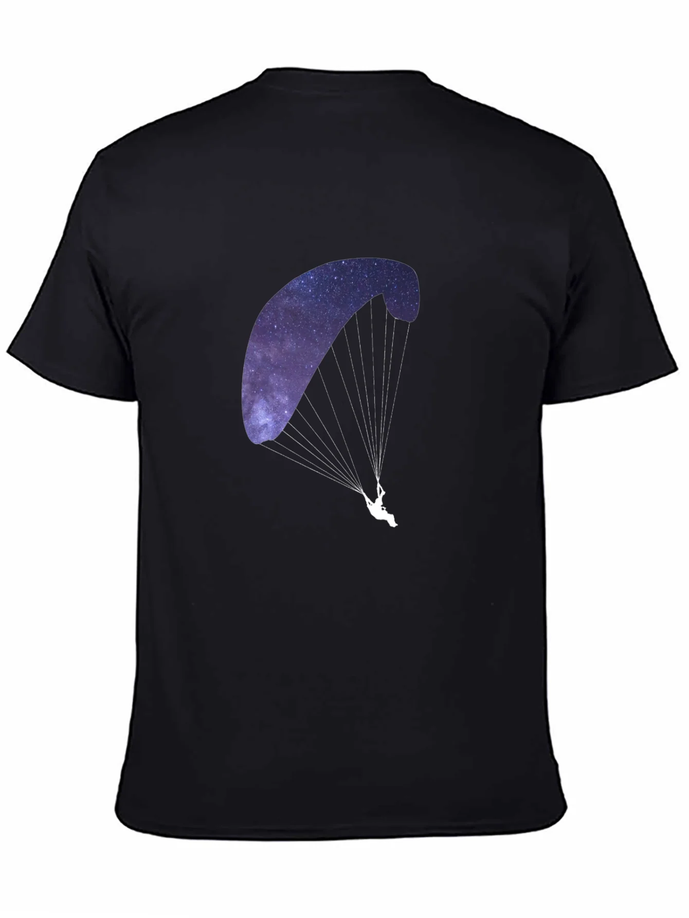 Camiseta Negra con Dise?o de Parapente Estelar