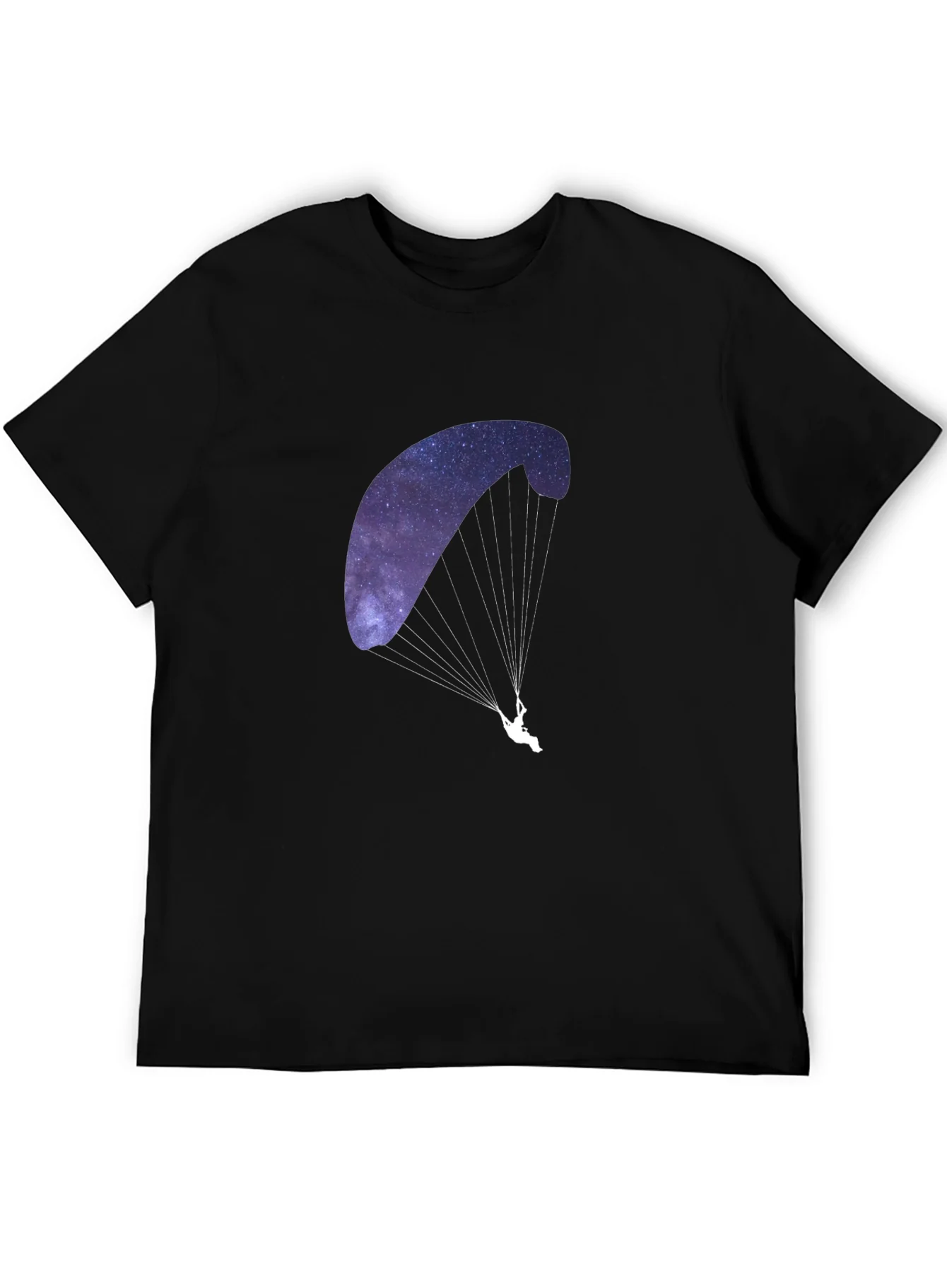 Camiseta Negra con Dise?o de Parapente Estelar