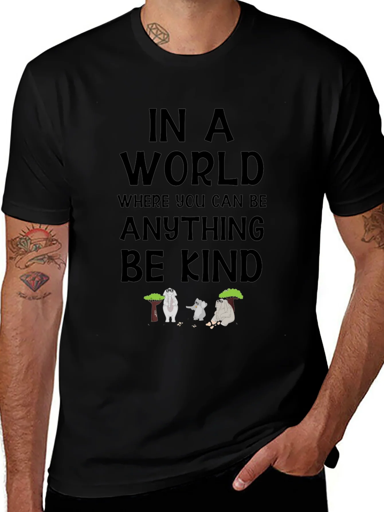 Camiseta Negra con Dise?o S¨¦ Amable