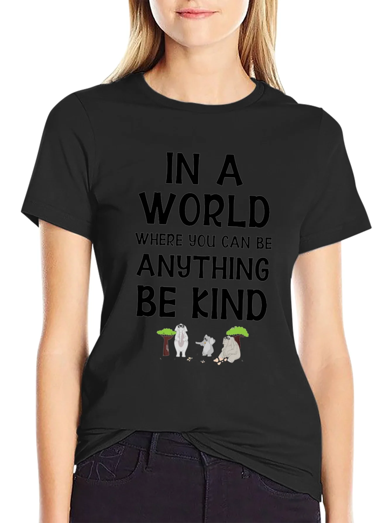Camiseta Negra con Dise?o S¨¦ Amable
