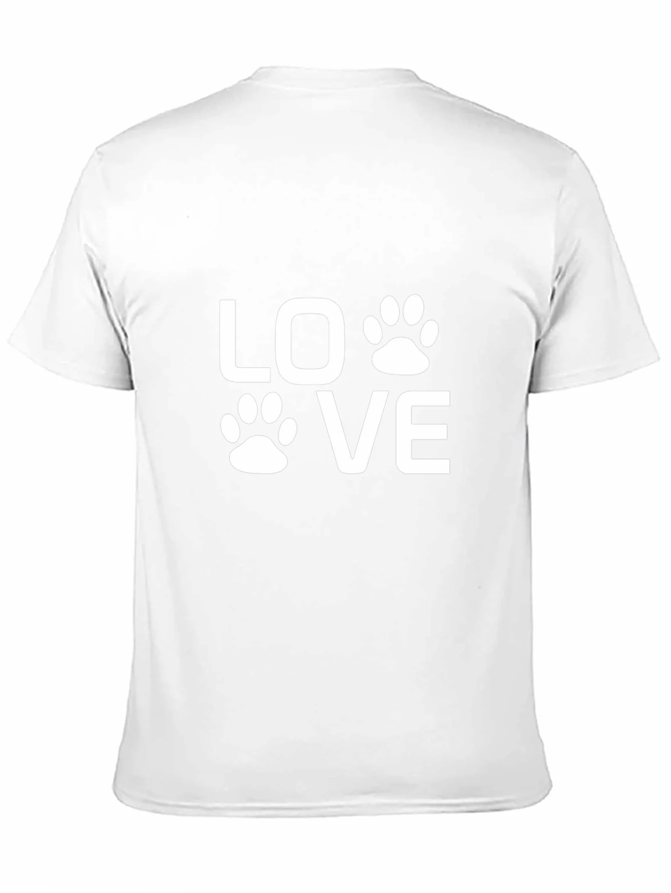Camiseta Negra Love con Huellas de Mascotas