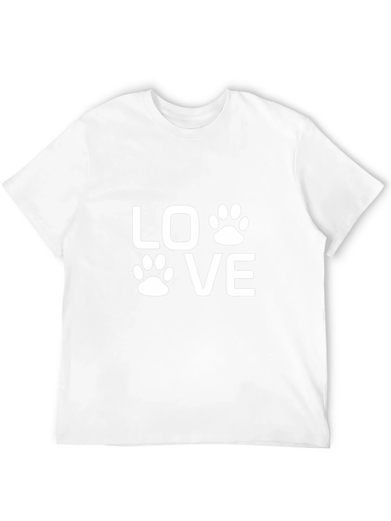 Camiseta Negra Love con Huellas de Mascotas