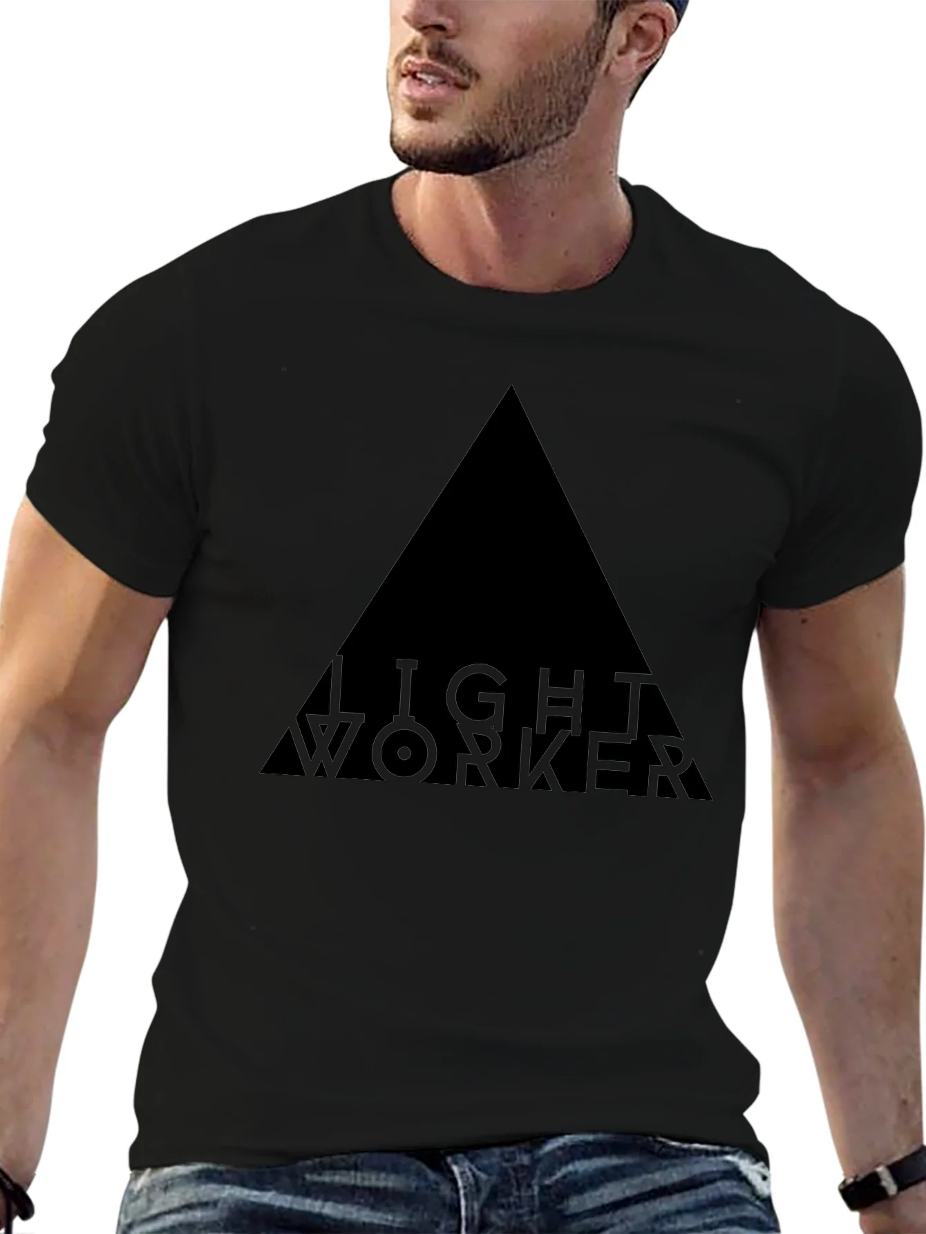 Rebbecca Mens Black Lightworker Graphic T-Shirt