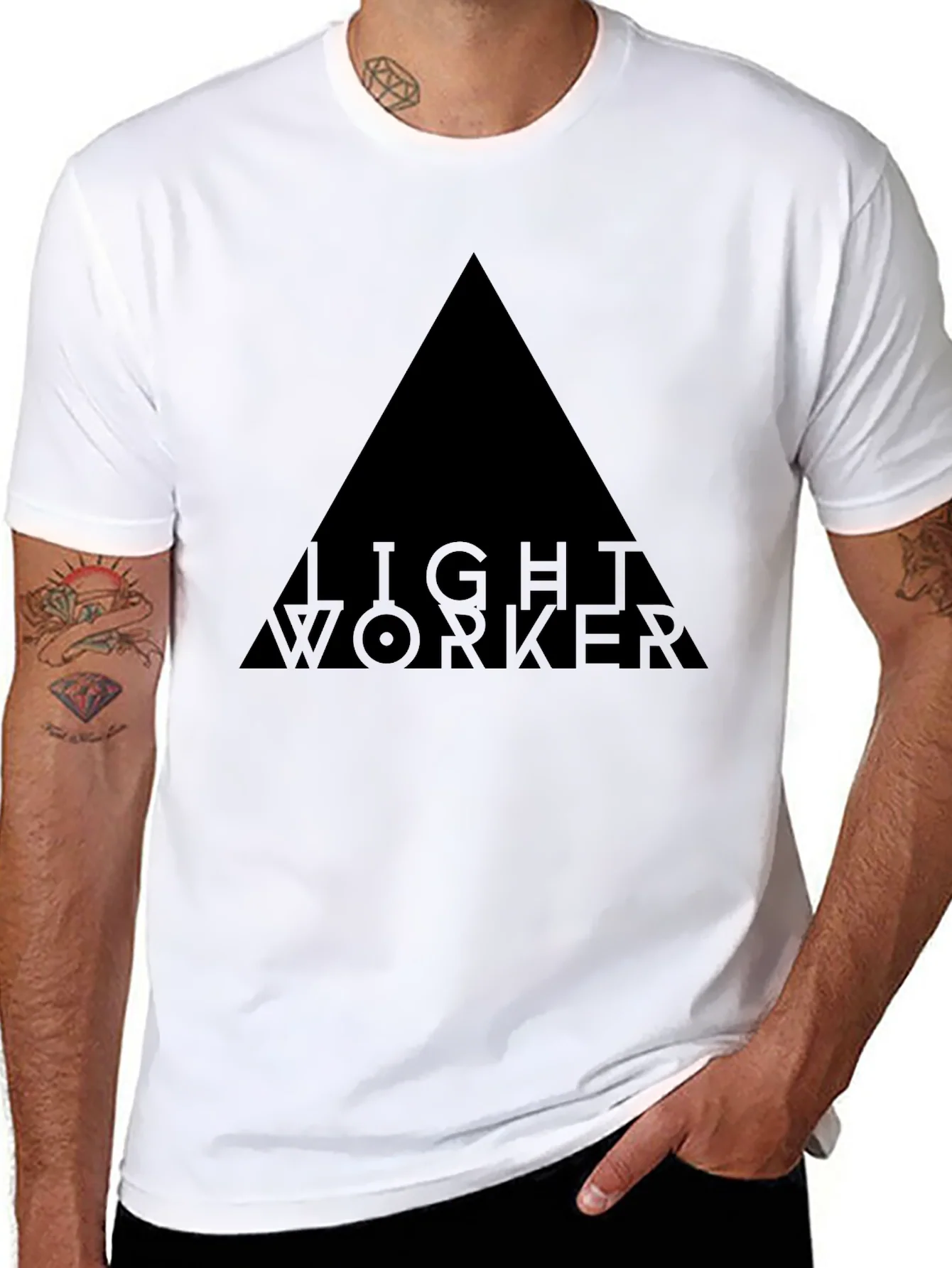 Rebbecca Mens Black Lightworker Graphic T-Shirt