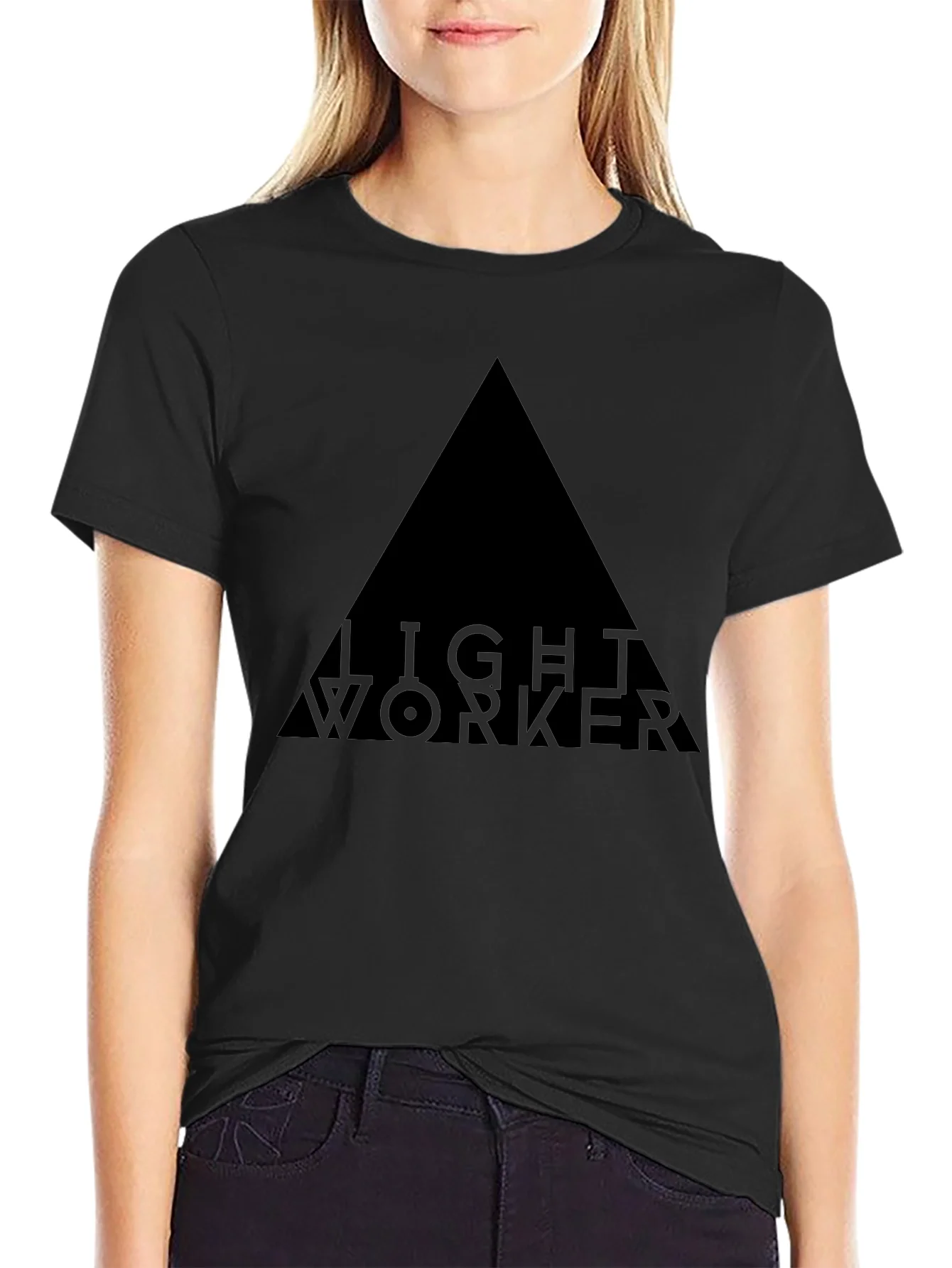 Rebbecca Mens Black Lightworker Graphic T-Shirt