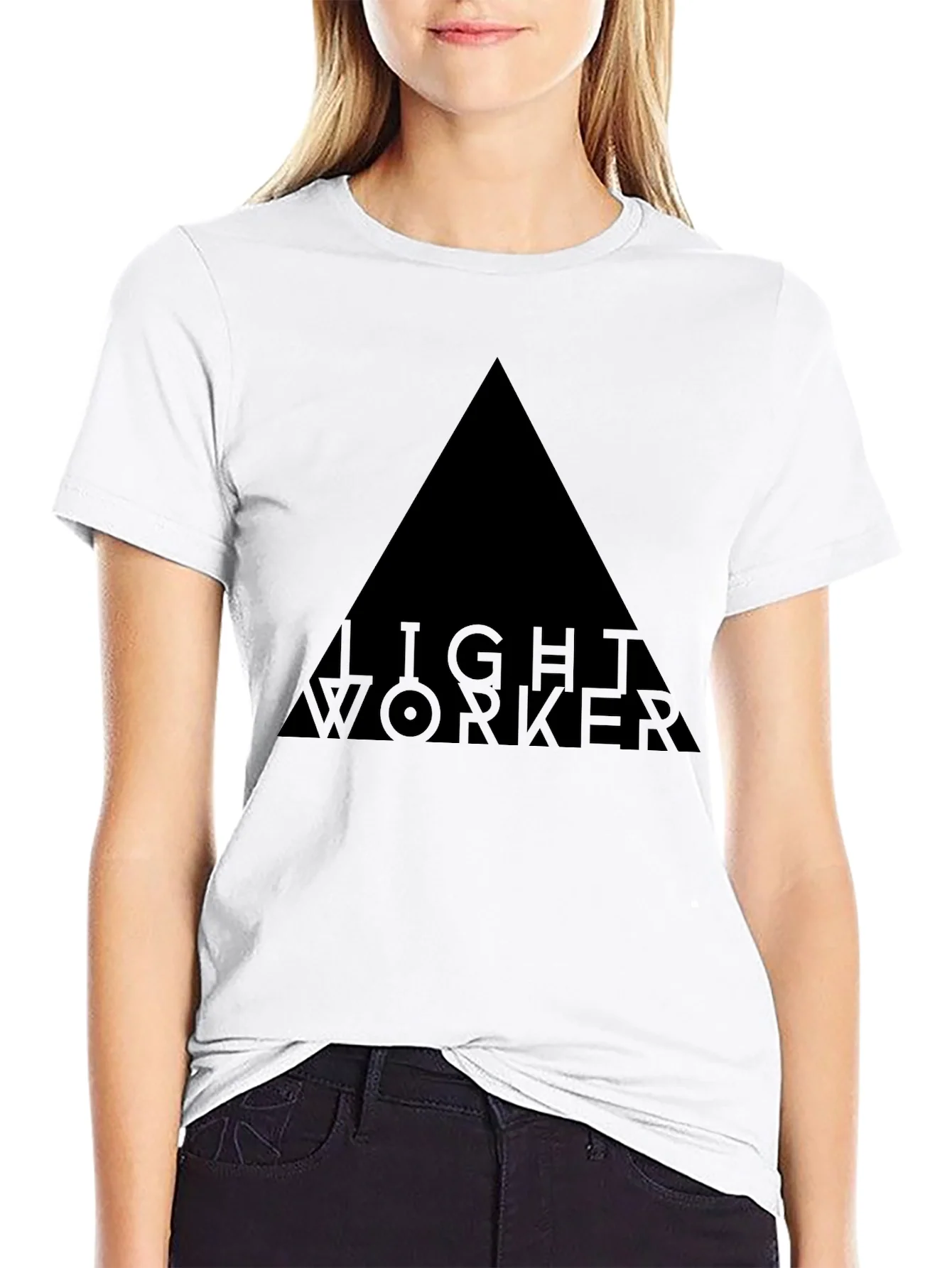Rebbecca Mens Black Lightworker Graphic T-Shirt