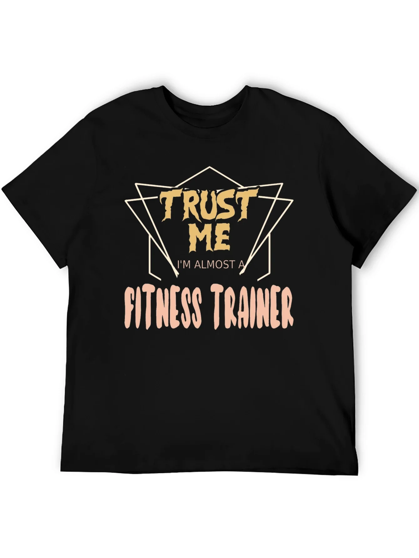 Camiseta Negra Divertida: Casi Entrenador Personal