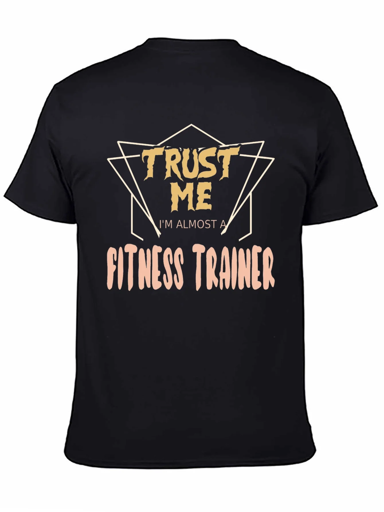 Camiseta Negra Divertida: Casi Entrenador Personal