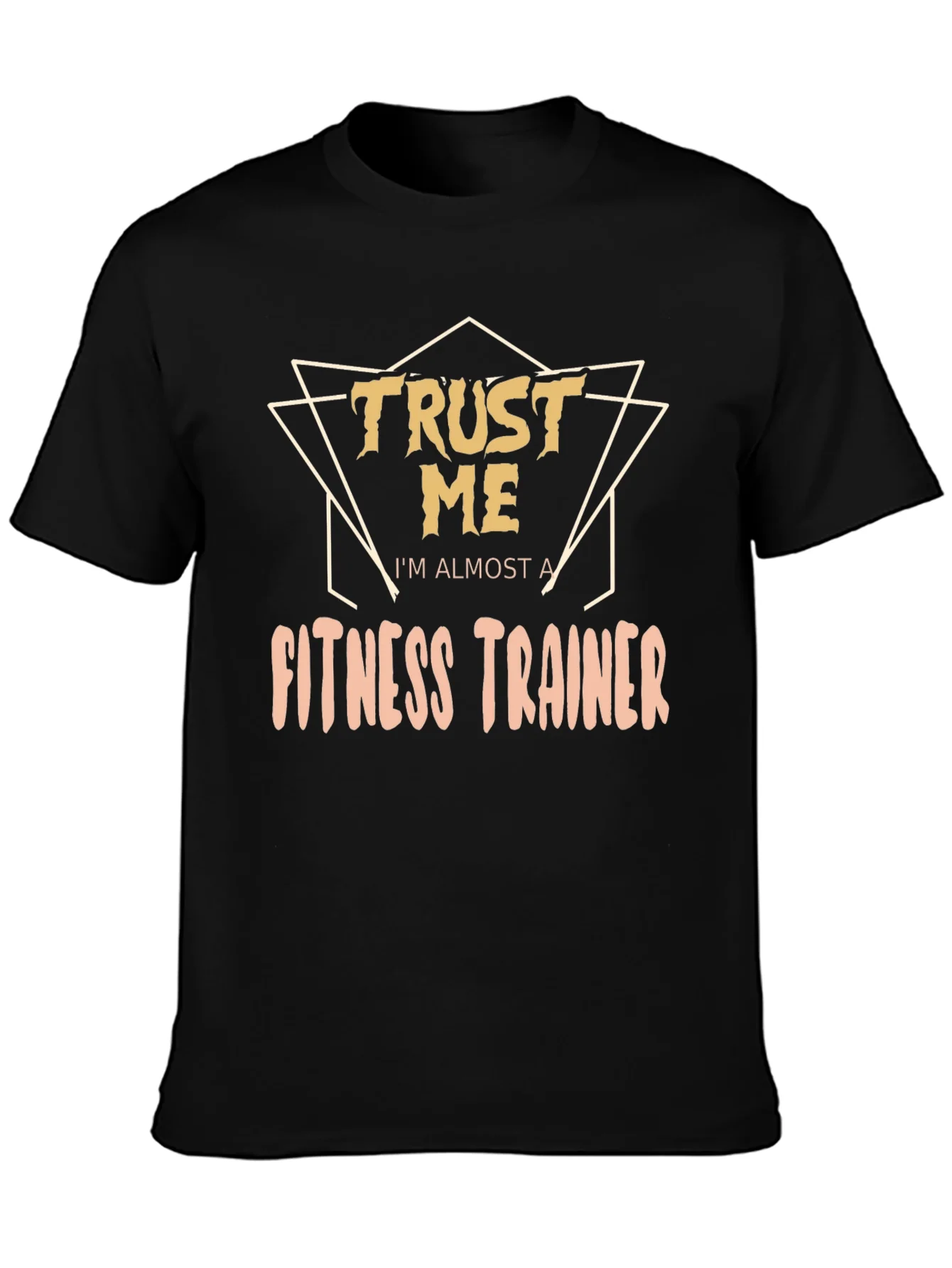 Camiseta Negra Divertida: Casi Entrenador Personal