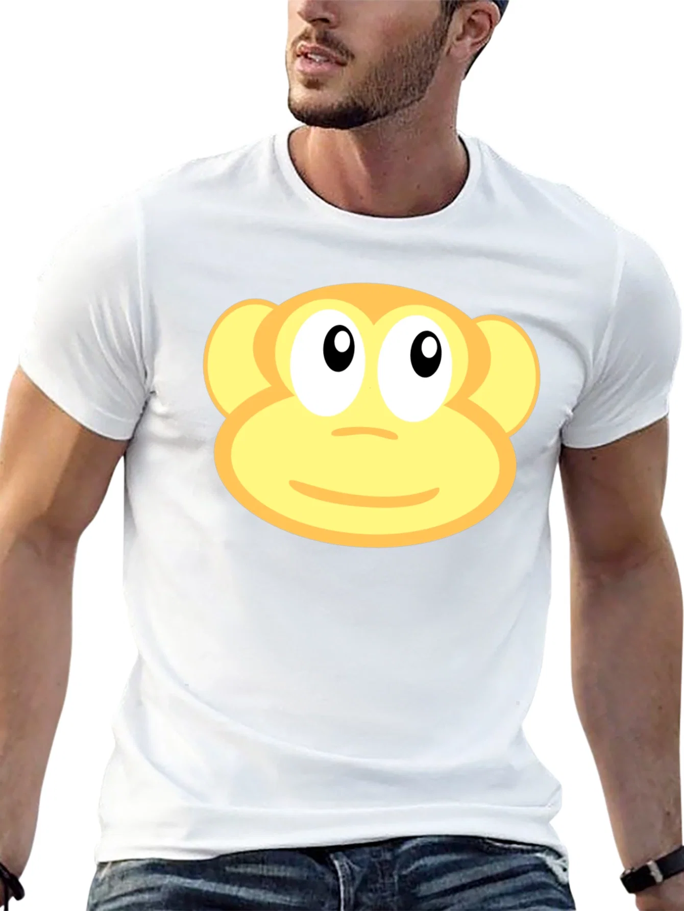 Rebbecca Monkey Face Graphic Black T-Shirt