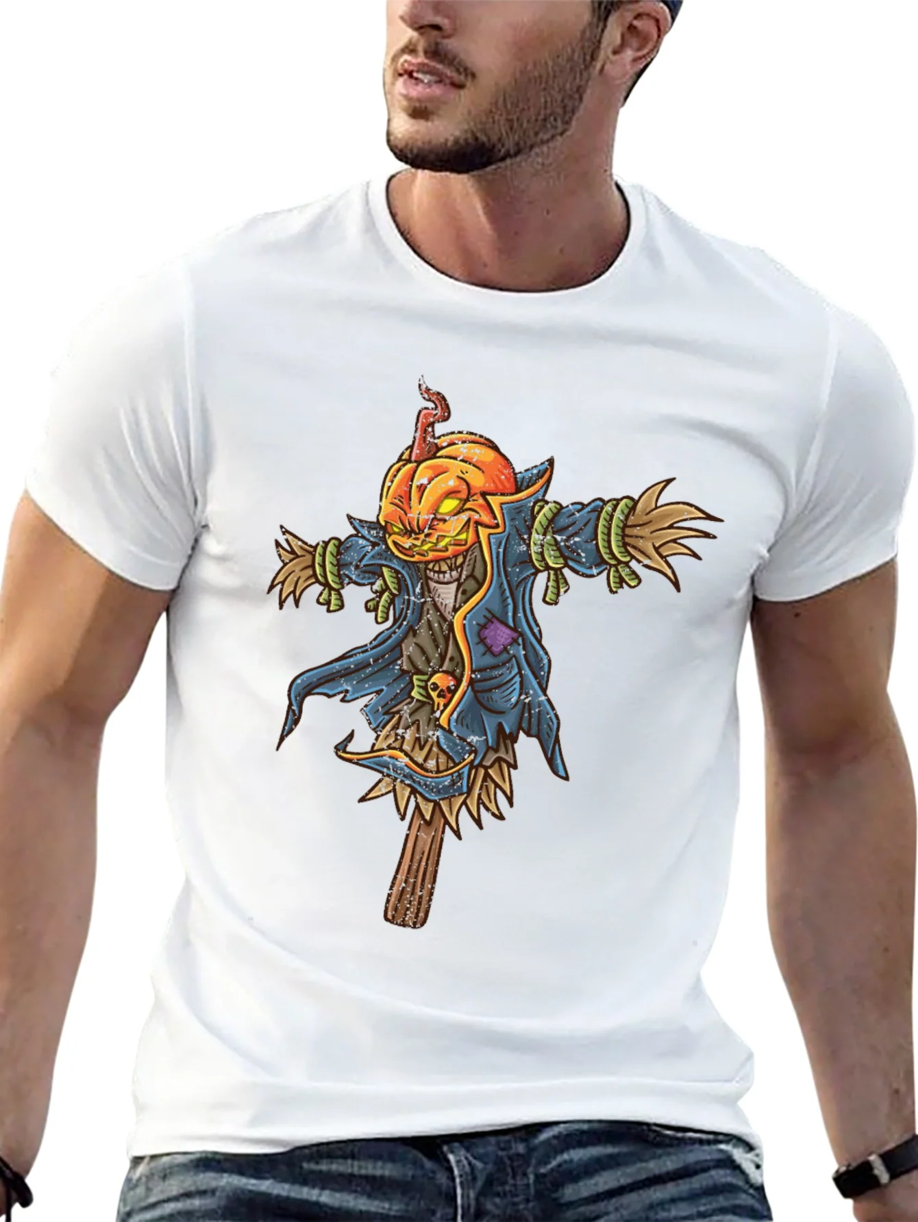 Rebbecca Pumpkin Head Scarecrow Graphic Tee