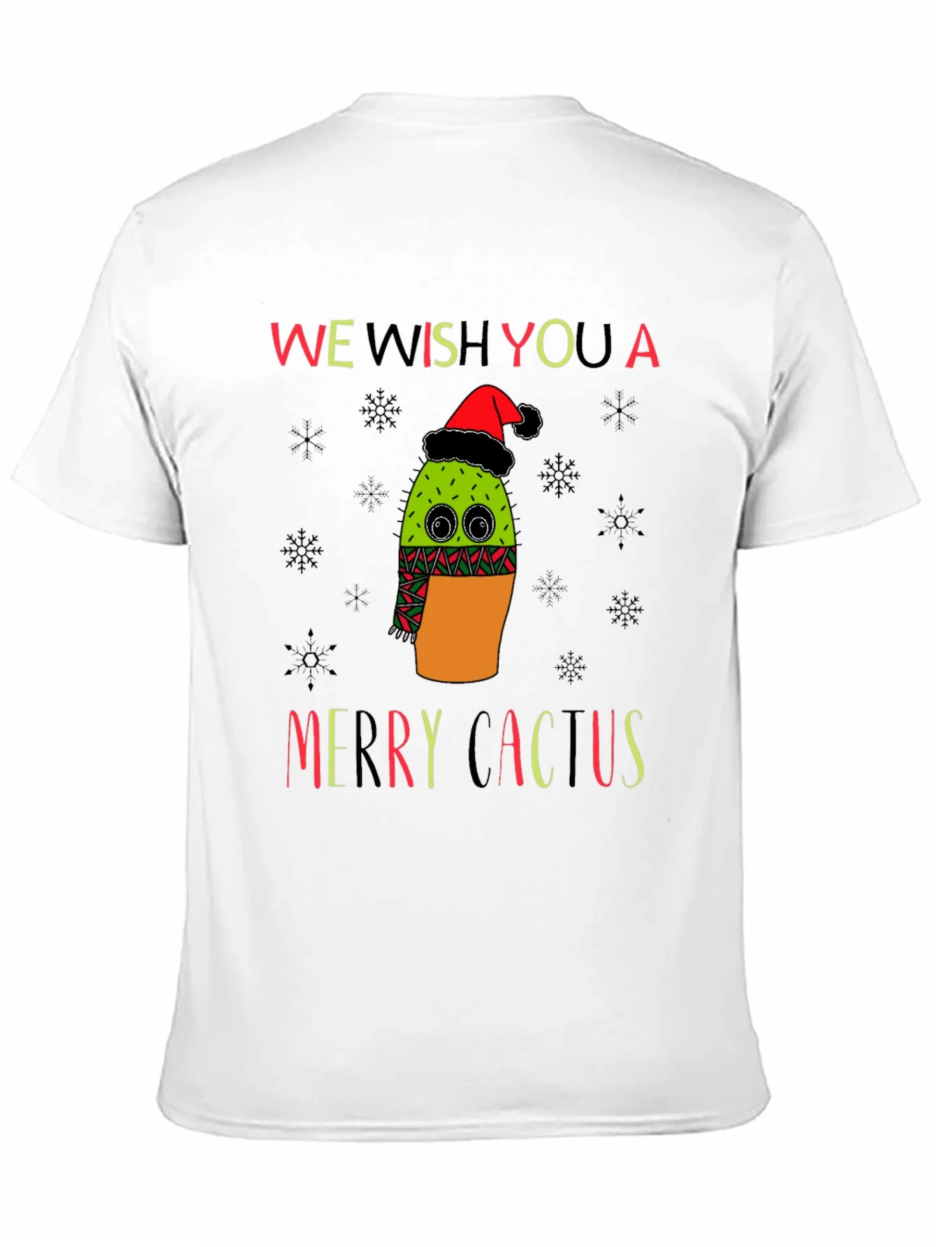 Camiseta Navide?a Cactus Feliz