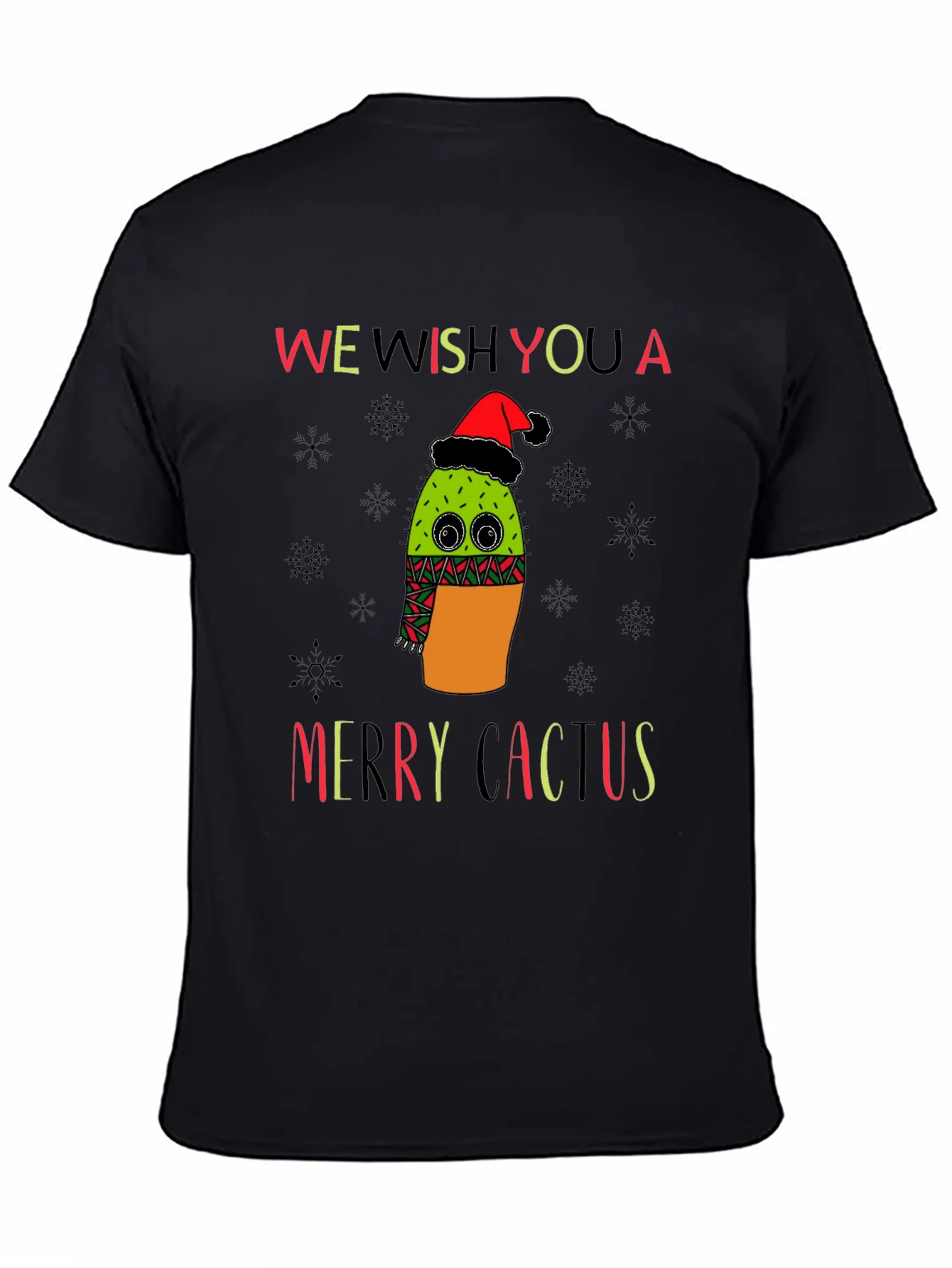 Camiseta Navide?a Cactus Feliz
