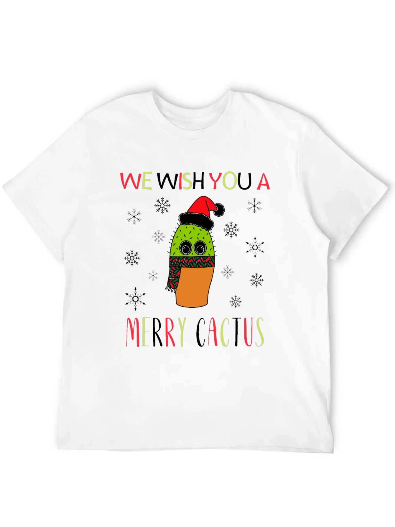 Camiseta Navide?a Cactus Feliz