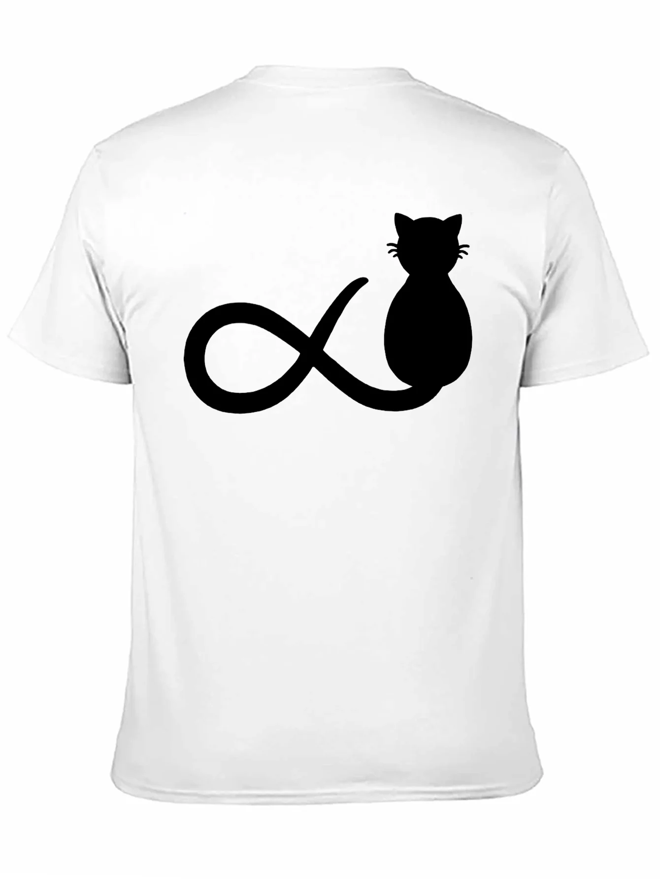 Camiseta Negra Gato Infinito Hombre
