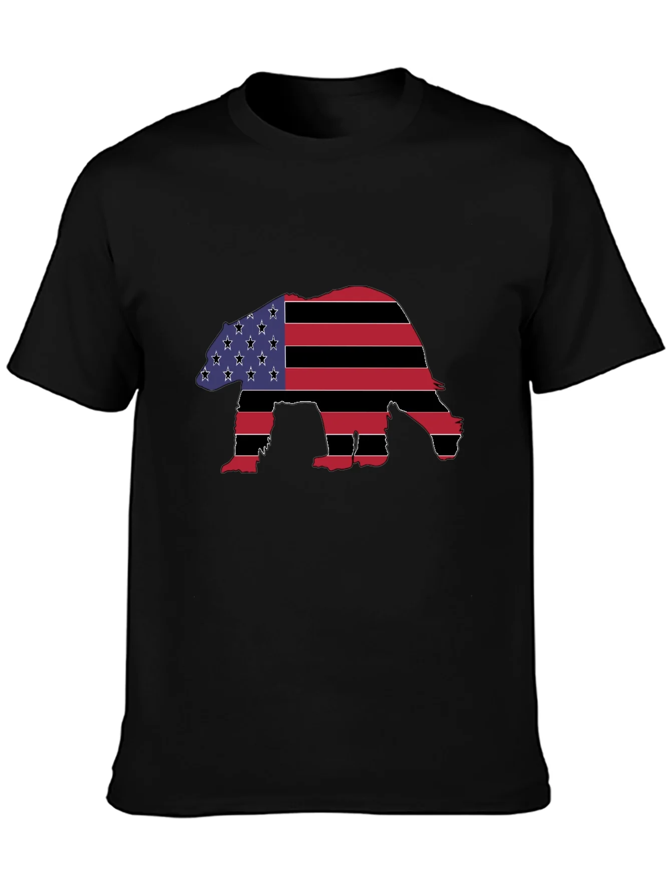 Rebbecca American Flag Bear Graphic T-Shirt