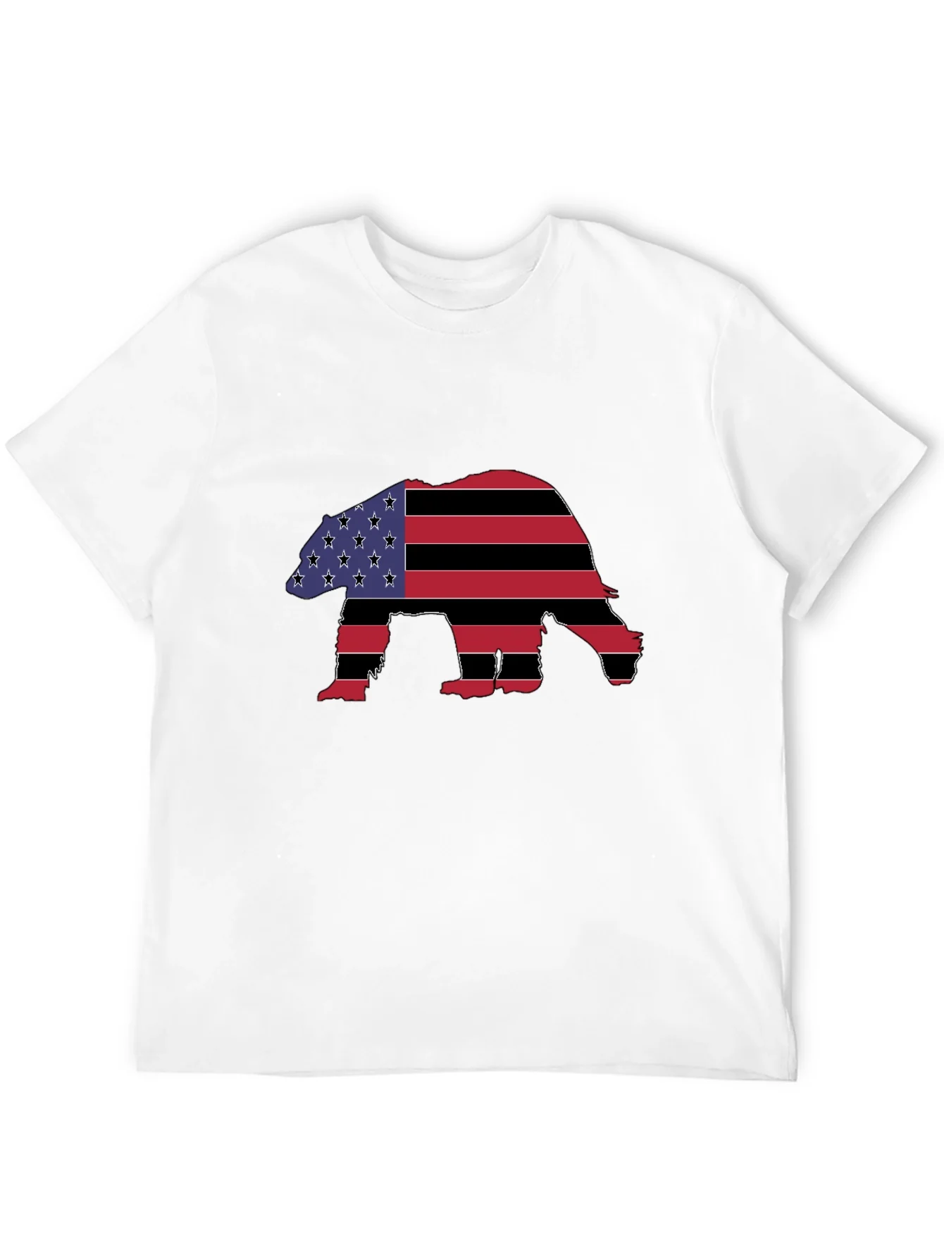 Rebbecca American Flag Bear Graphic T-Shirt