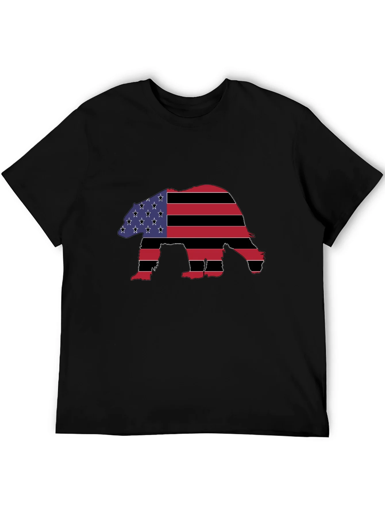 Rebbecca American Flag Bear Graphic T-Shirt