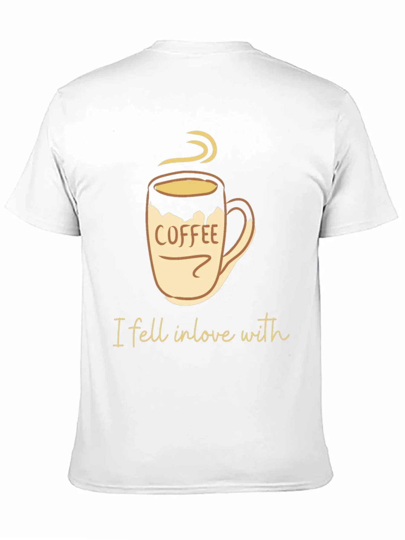 Camiseta Negra con Dise?o de Taza de Caf¨¦