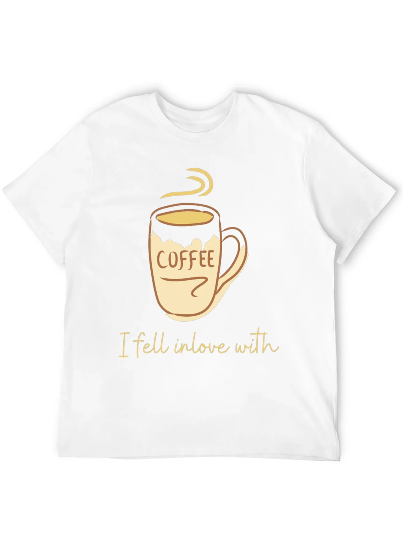 Camiseta Negra con Dise?o de Taza de Caf¨¦