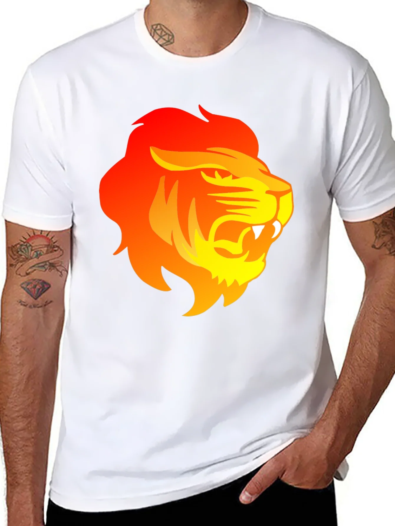 Rebbecca Lion Head Graphic Tee - Bold Animal Print