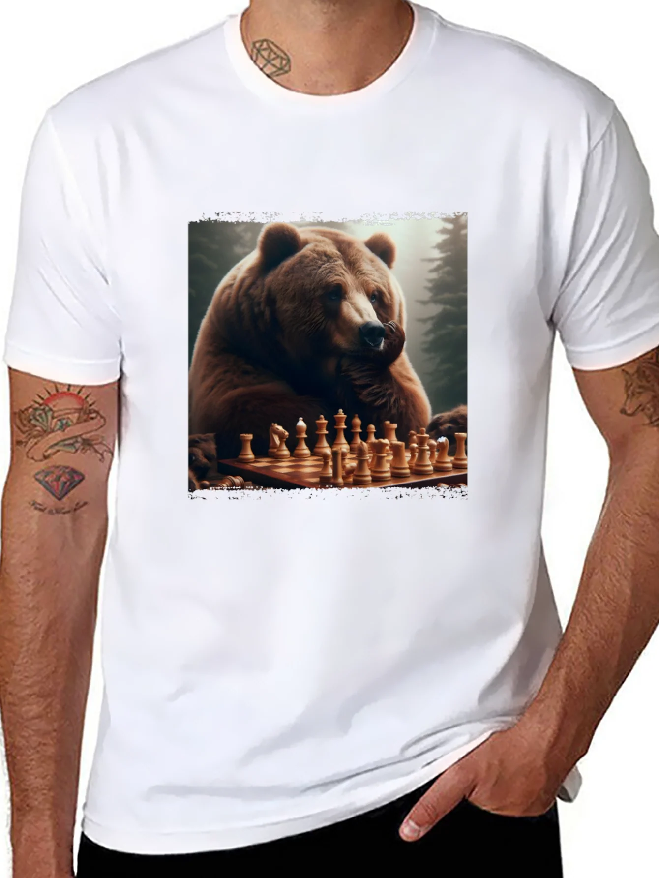 Rebbecca Bear Playing Chess T-Shirt