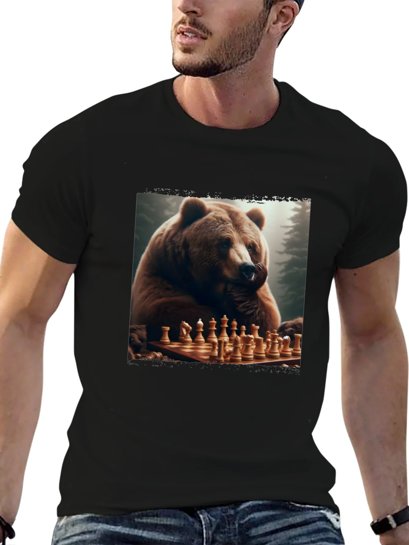 Rebbecca Bear Playing Chess T-Shirt