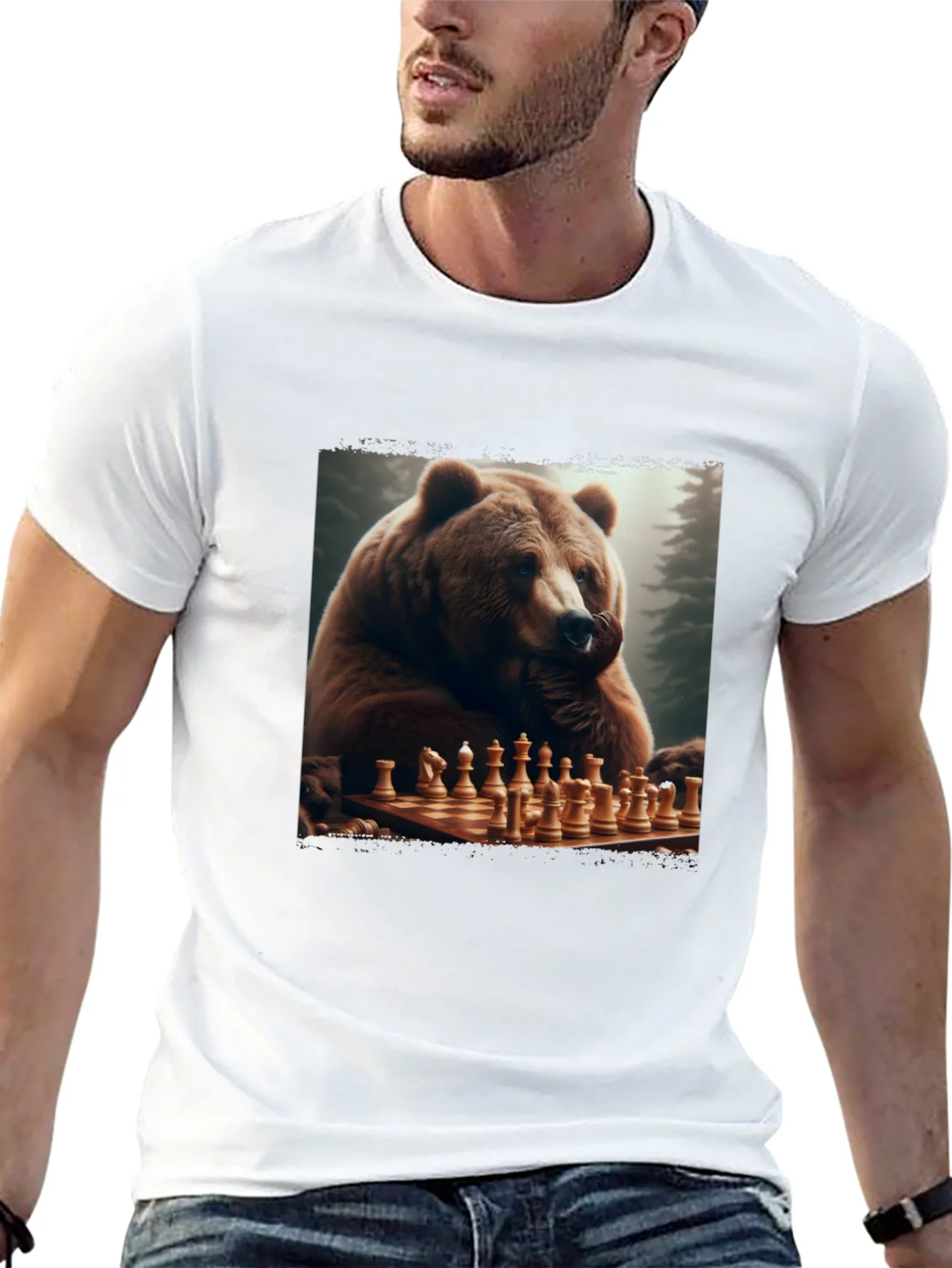 Rebbecca Bear Playing Chess T-Shirt