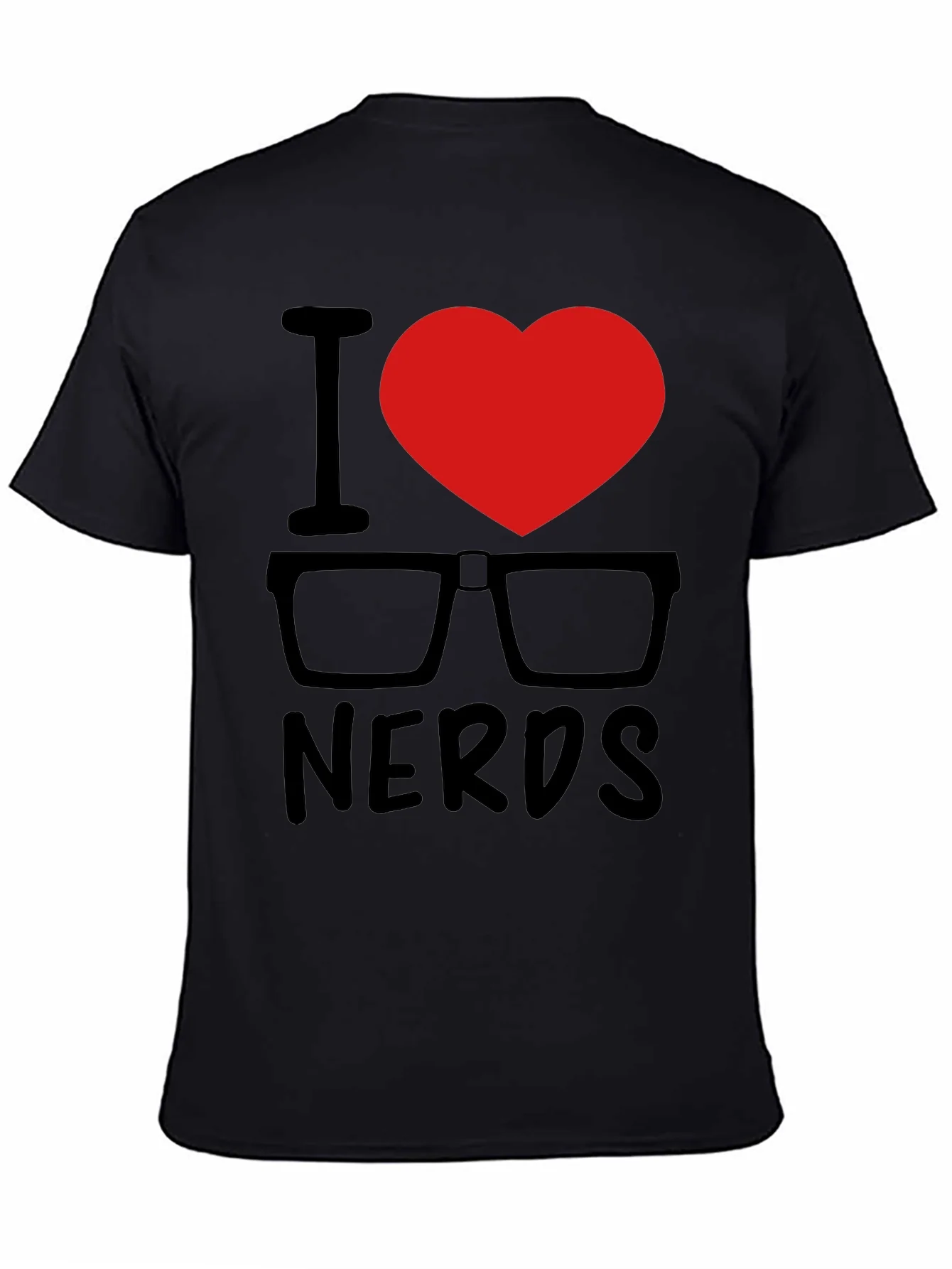 Rebbecca I Heart Nerds Black Graphic Tee