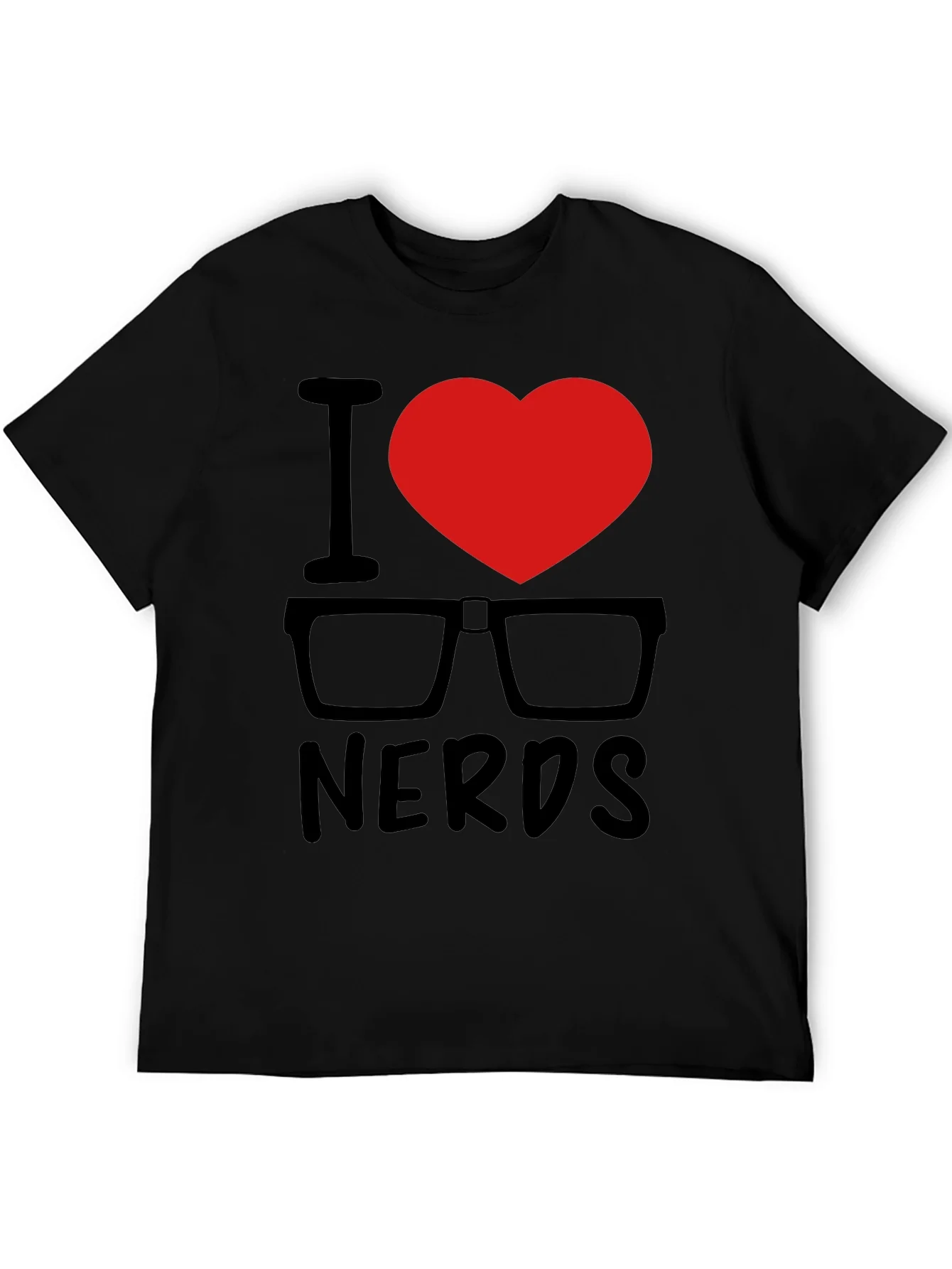 Rebbecca I Heart Nerds Black Graphic Tee