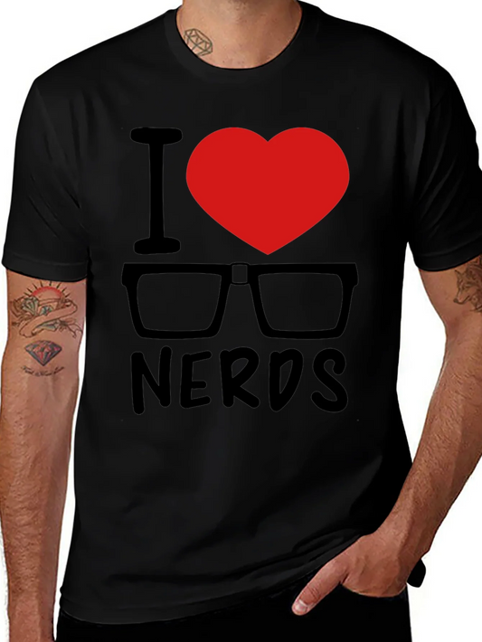 Rebbecca I Heart Nerds Black Graphic Tee