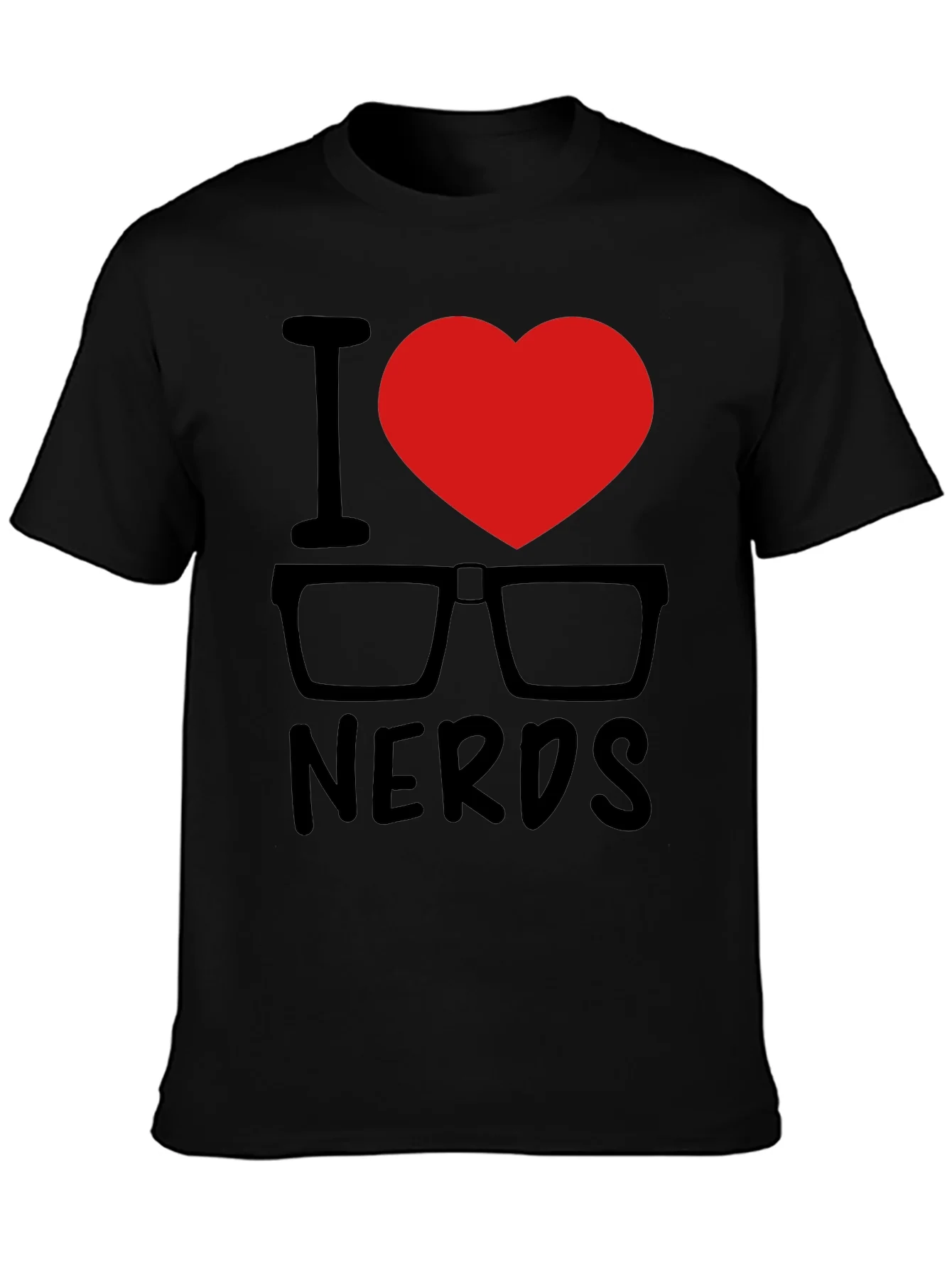 Rebbecca I Heart Nerds Black Graphic Tee
