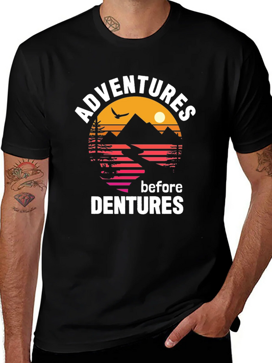 Rebbecca Adventure Before Dentures Graphic Tee - Black Cotton T-Shirt
