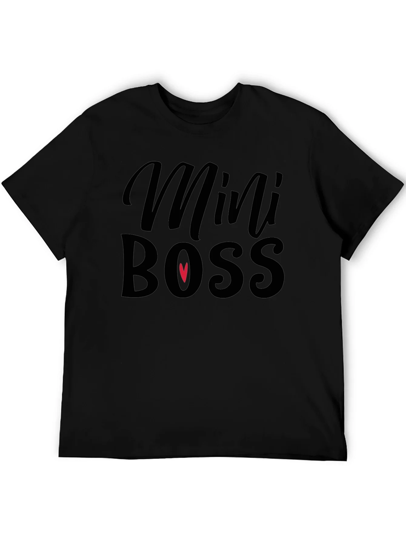 Camiseta Negra Mini Boss con Coraz¨®n
