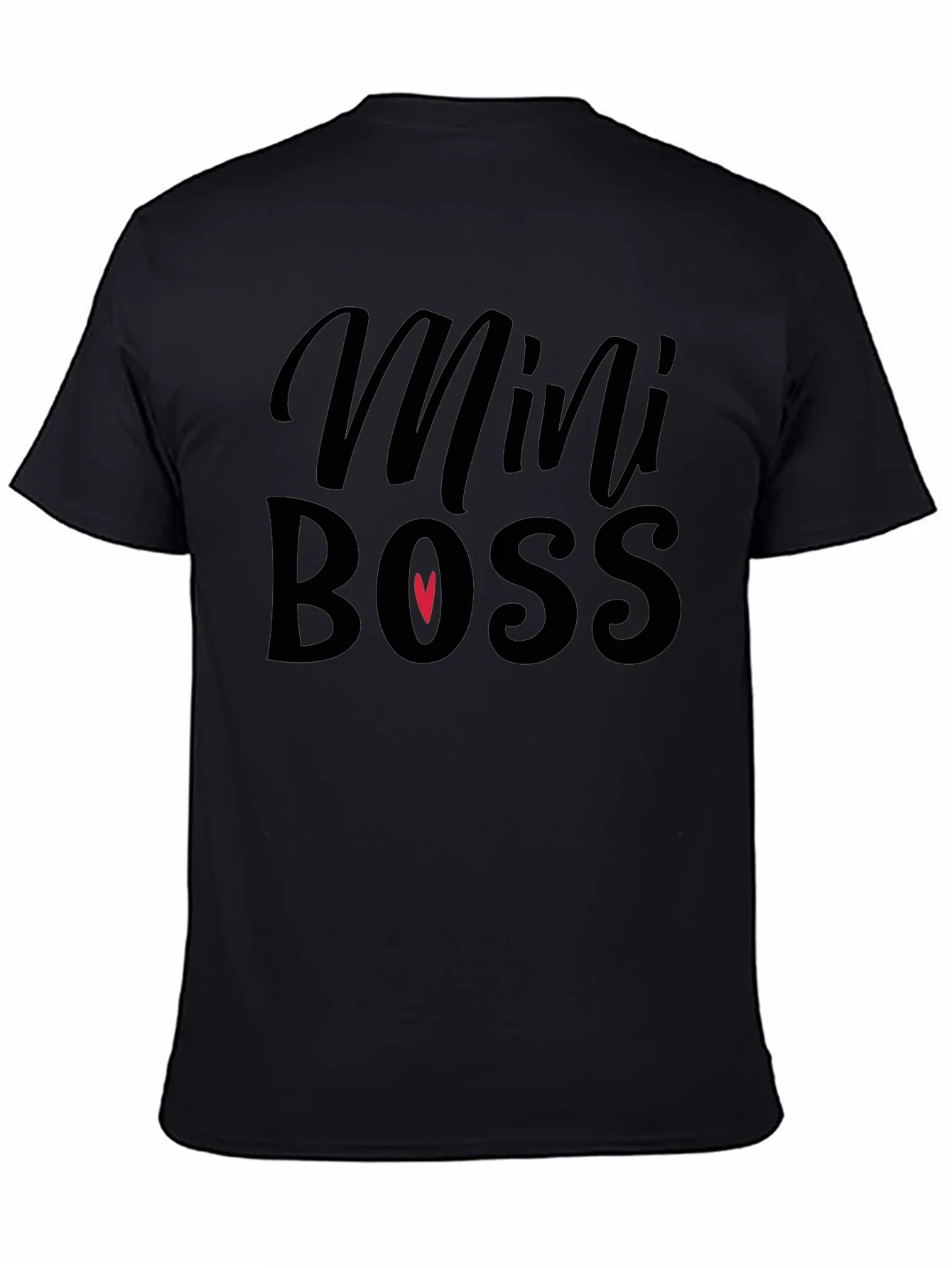Camiseta Negra Mini Boss con Coraz¨®n