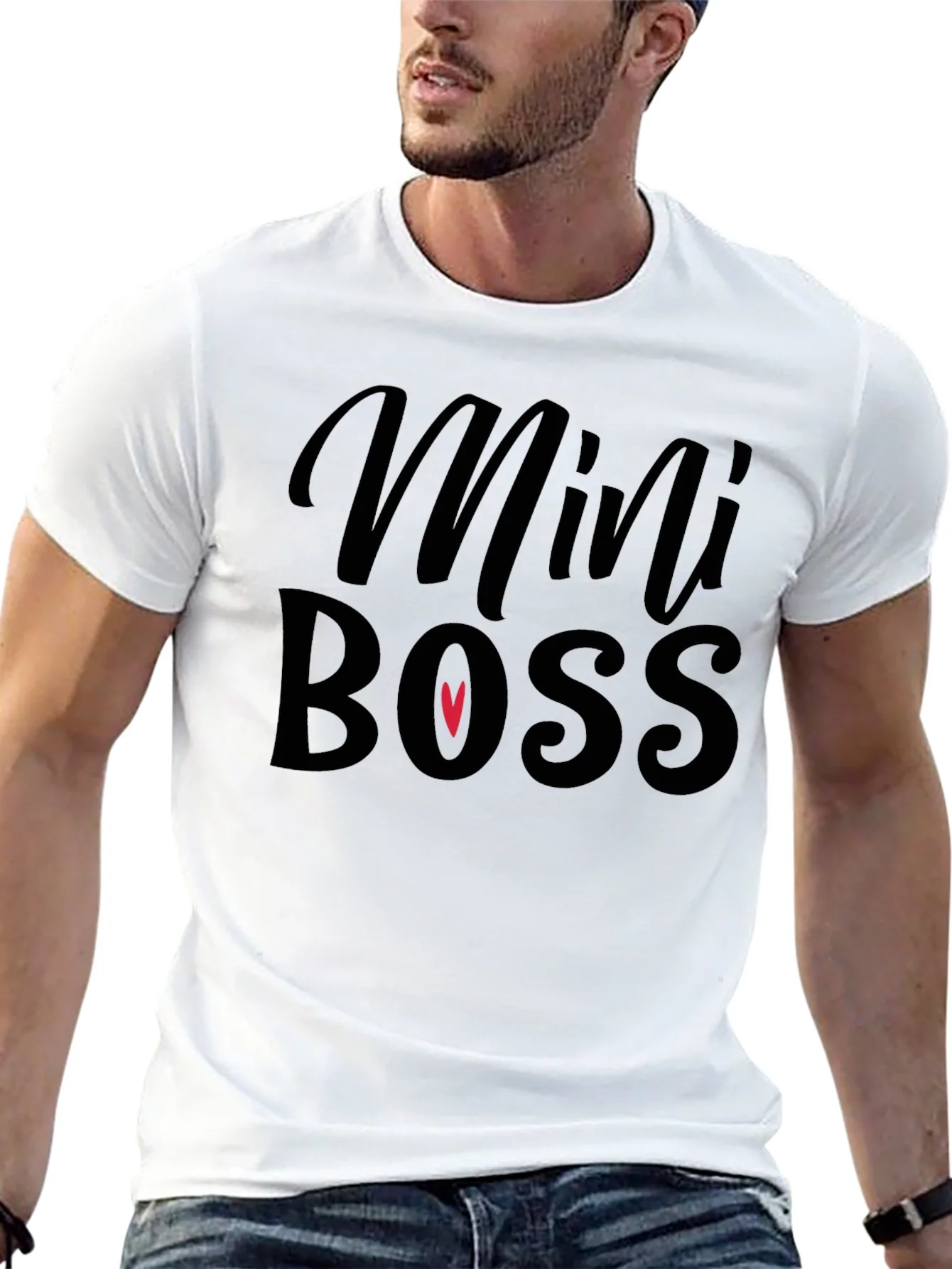 Camiseta Negra Mini Boss con Coraz¨®n