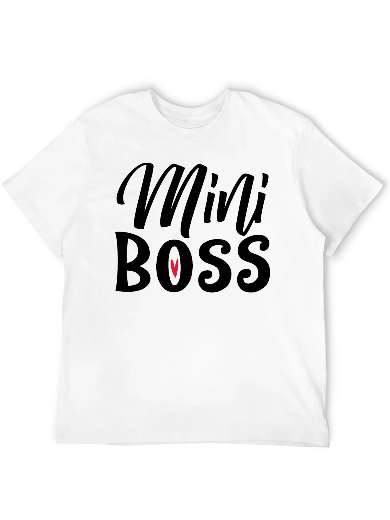 Camiseta Negra Mini Boss con Coraz¨®n