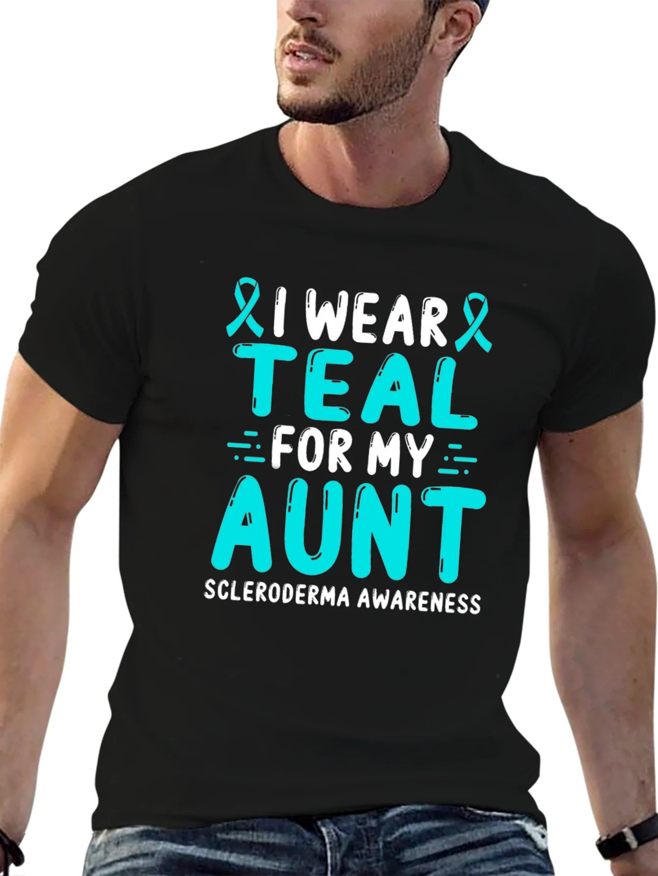 Camiseta Conciencia Esclerodermia Llevo verde azulado para mi t¨ªa