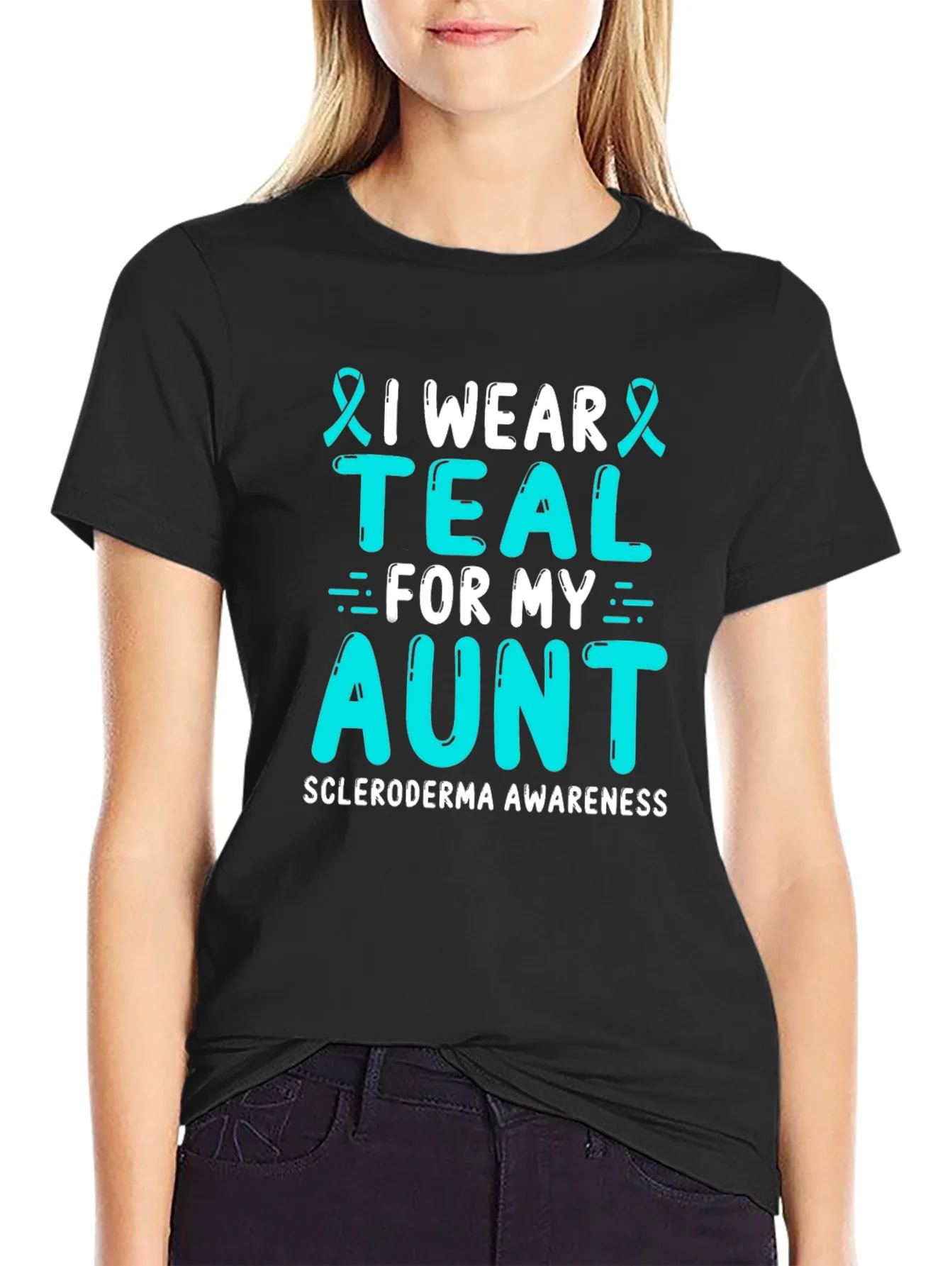 Camiseta Conciencia Esclerodermia Llevo verde azulado para mi t¨ªa