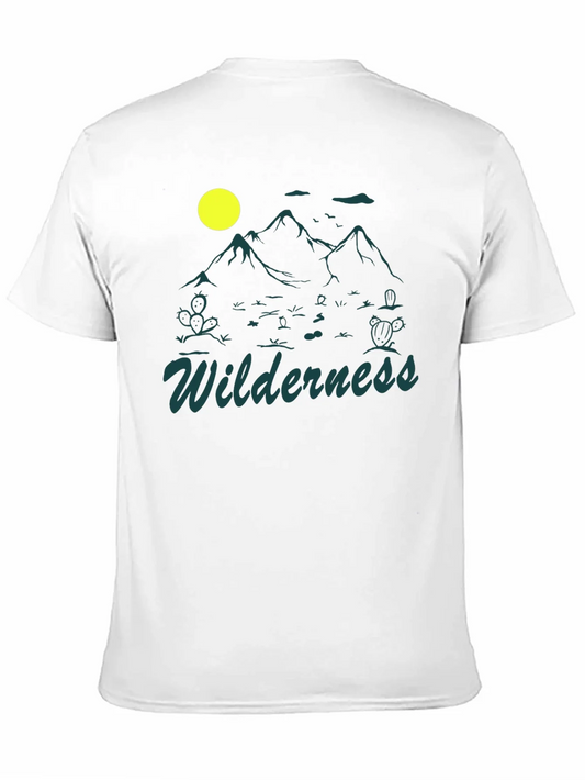Camiseta Negra Estampado Wilderness
